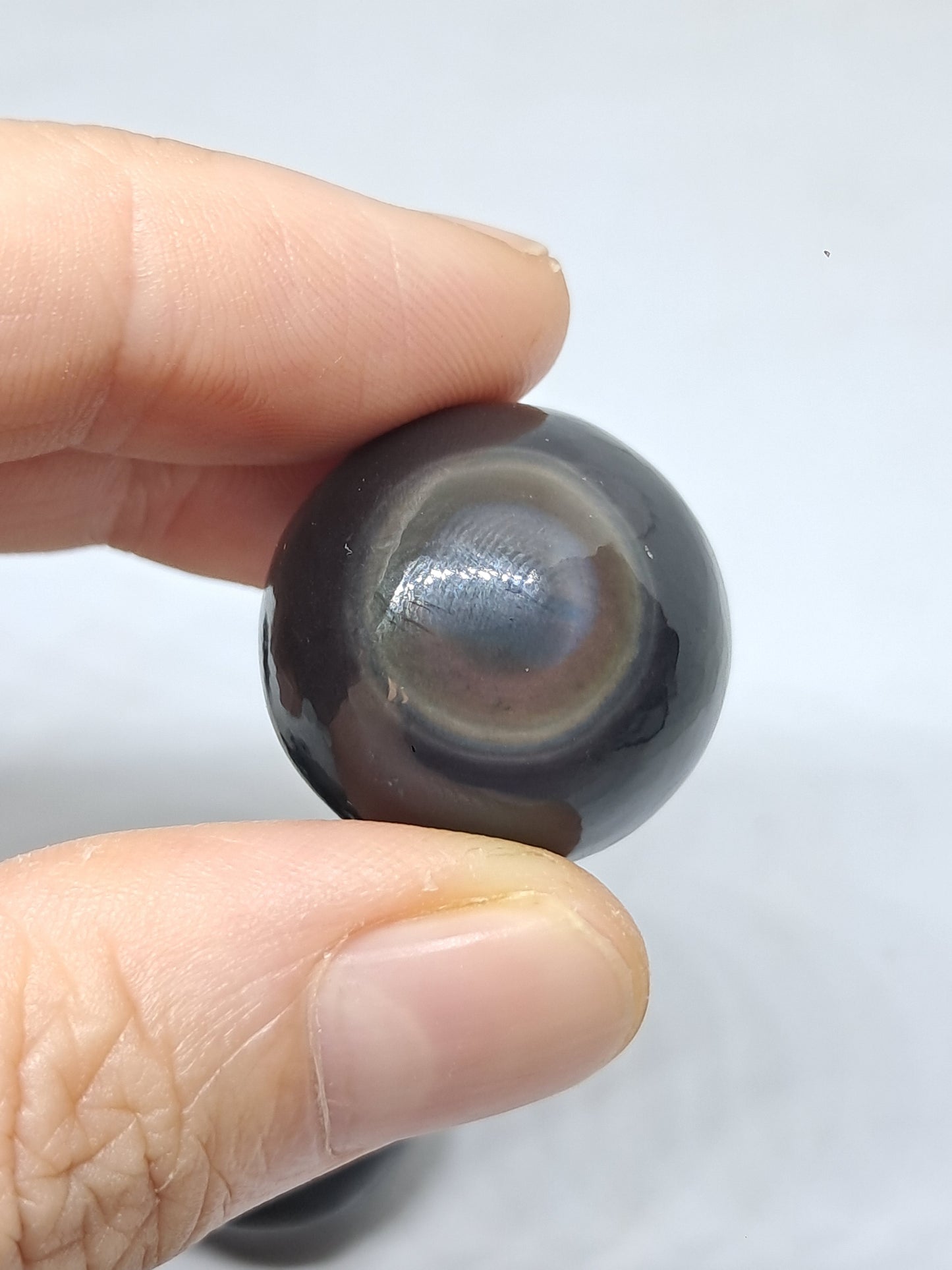 Esferas de obsidiana arcoíris (México) Colores concéntricos | Patrón de ojo | Cristales naturales pulidos #RO3