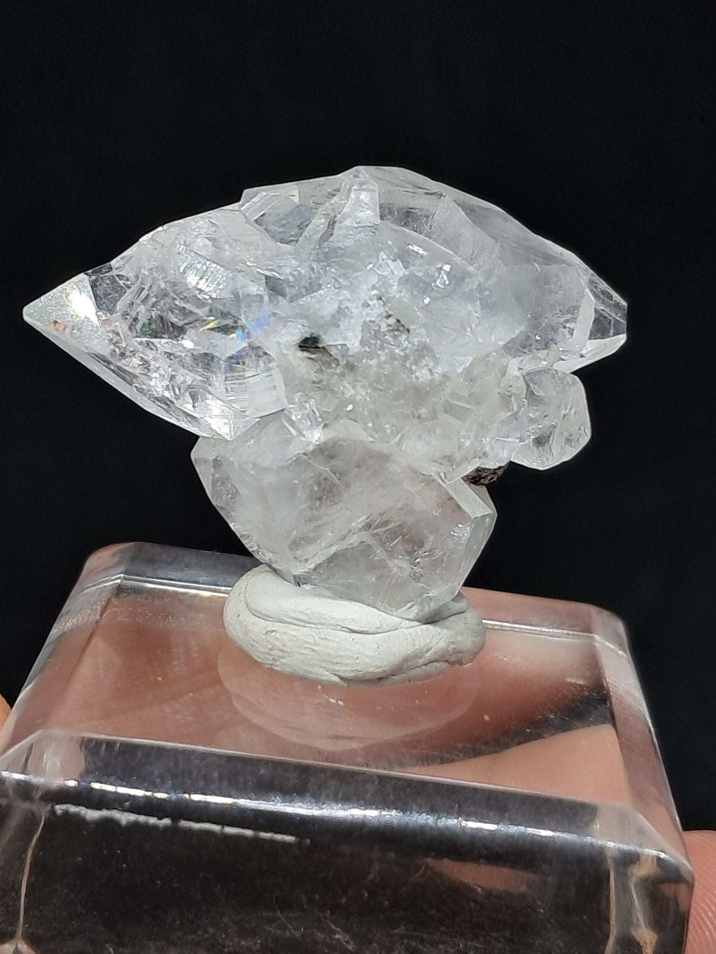 Clear Apophyllite Biterminated Point (Ajanta) Natural Crystal | Mineral Specimen #AP55