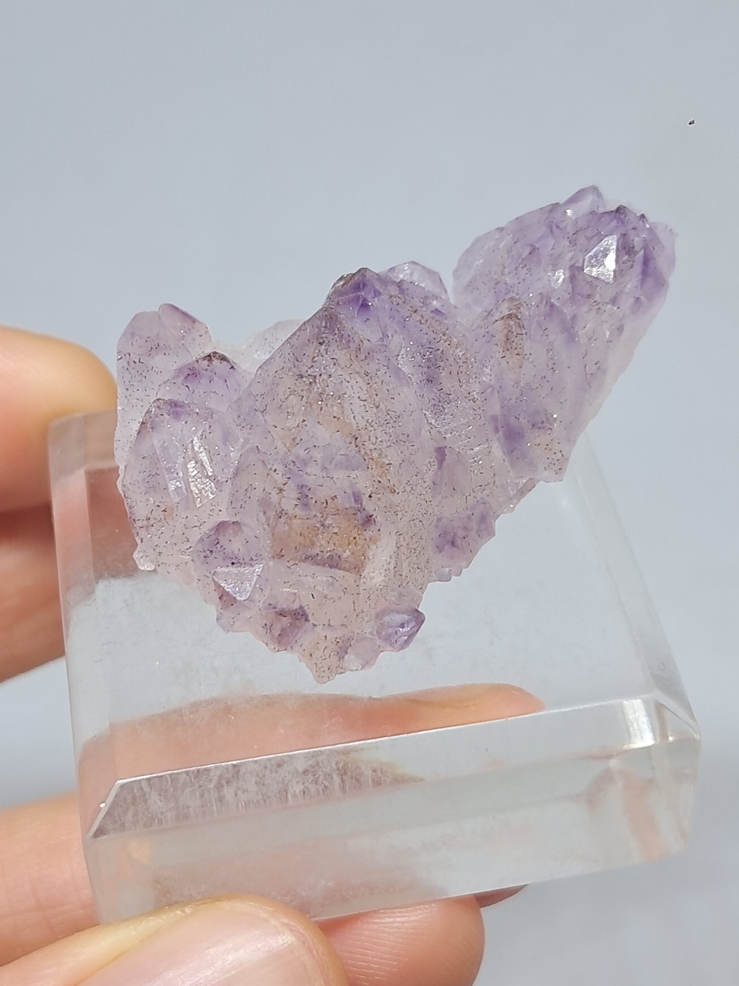 Amatista "Super Siete" (Karur) Cúmulo de Cristales Elestiales | Piedra Natural | Ejemplar Mineral n.° KA96