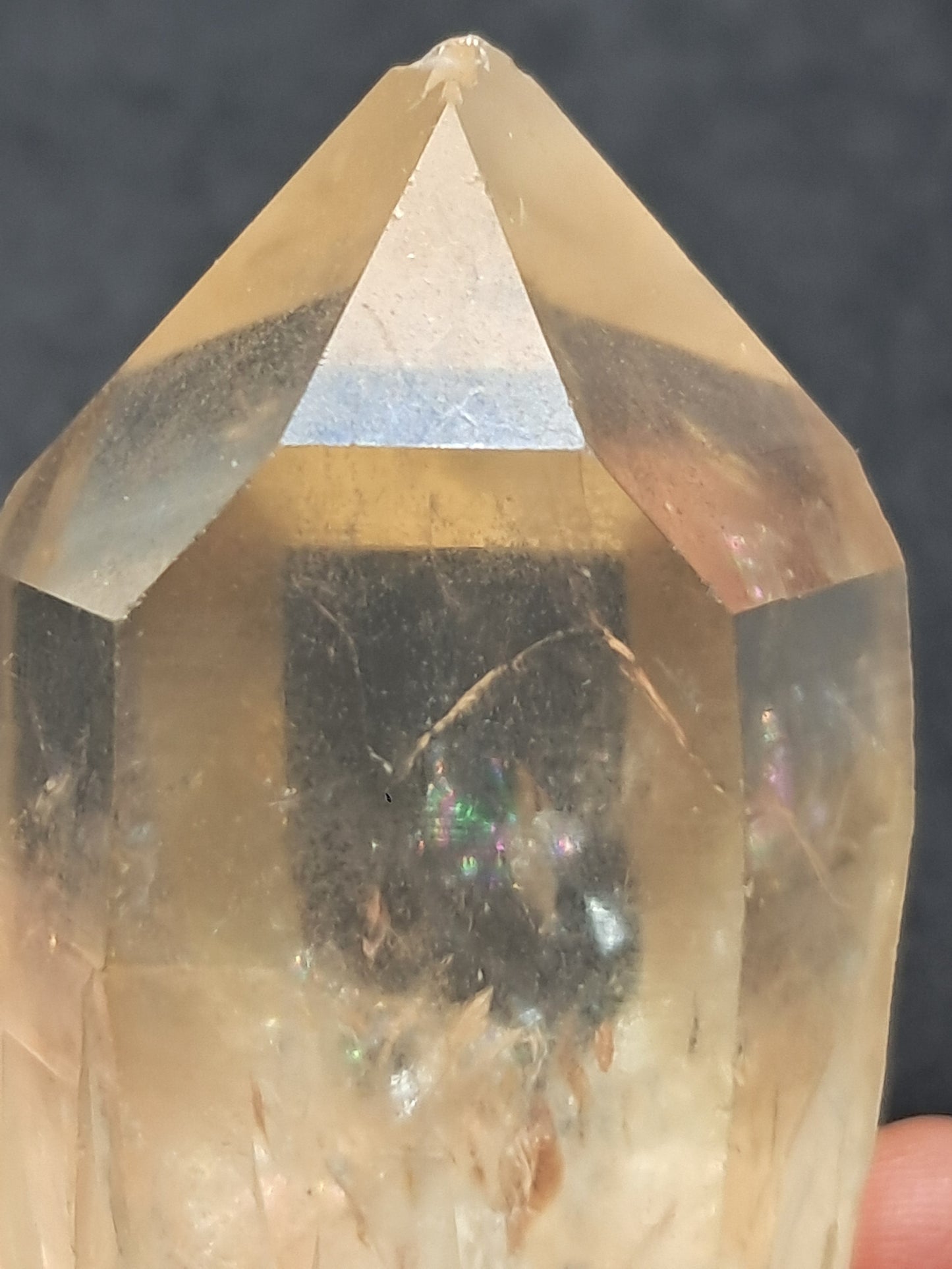 Natural Citrine "Kundalini" (Democratic Republic of Congo) Crystal Point | Mineral Specimen #CTN18