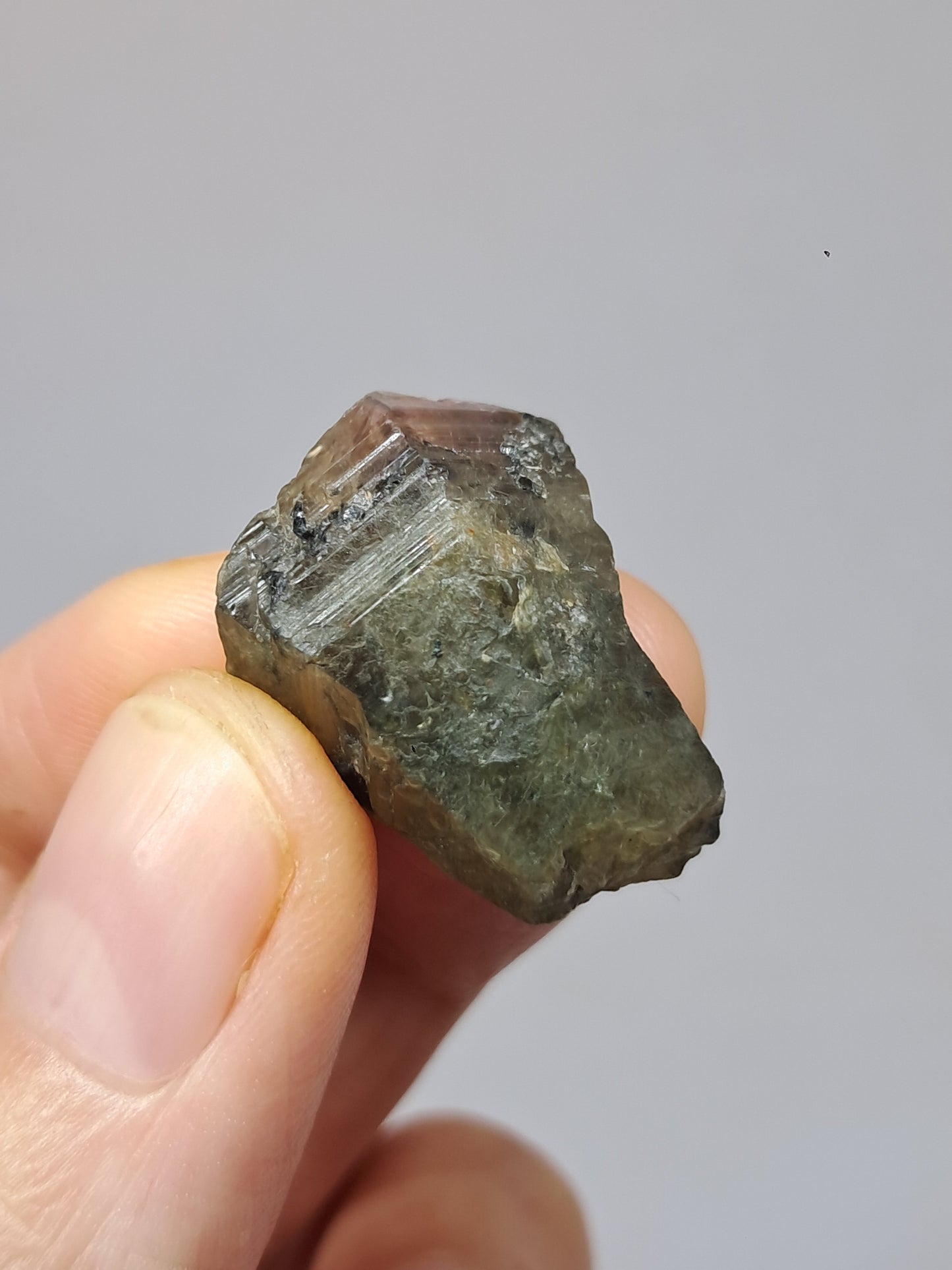 Natural Green Pink Sapphire Crystal (Karur) Rough Stone | Bicolor | Mineral Specimen #SP33