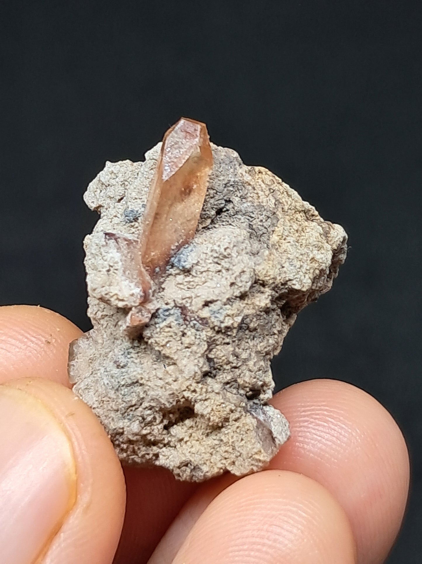 Cristales de topacio natural en matriz (México), piedra preciosa rara | Ejemplar mineral n.° TPZ8
