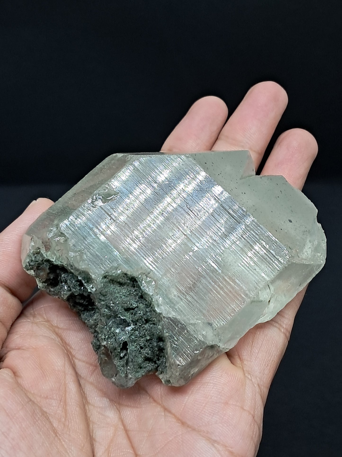 Phantom Quartz with Chlorite and Rutile inclusion (Non-precious Natural Stone) #CH32