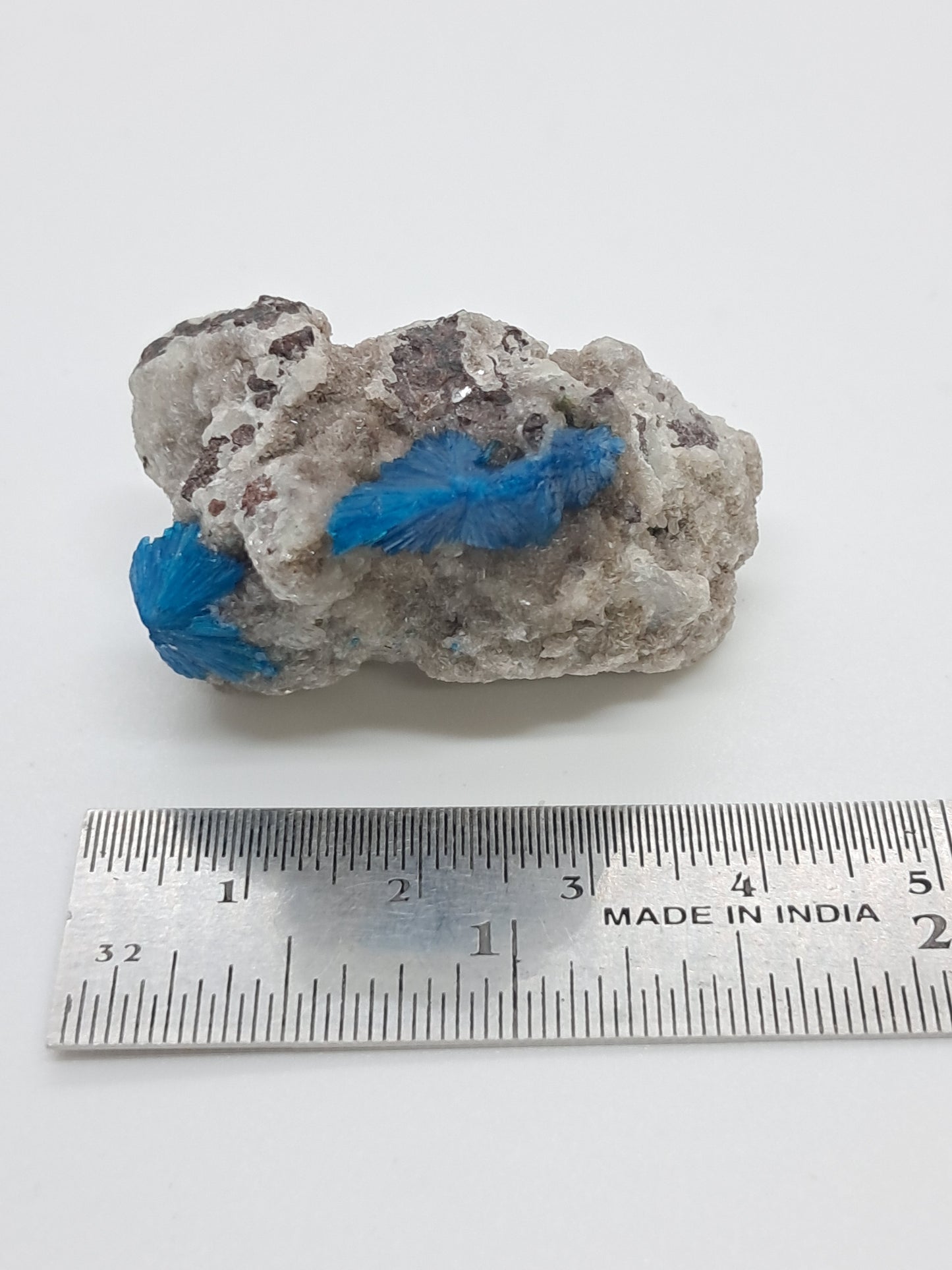 Cavansite on Heulandite Matrix (Wagholi) Rough Stone | Natural Crystal | Rare Mineral Specimen #CV35