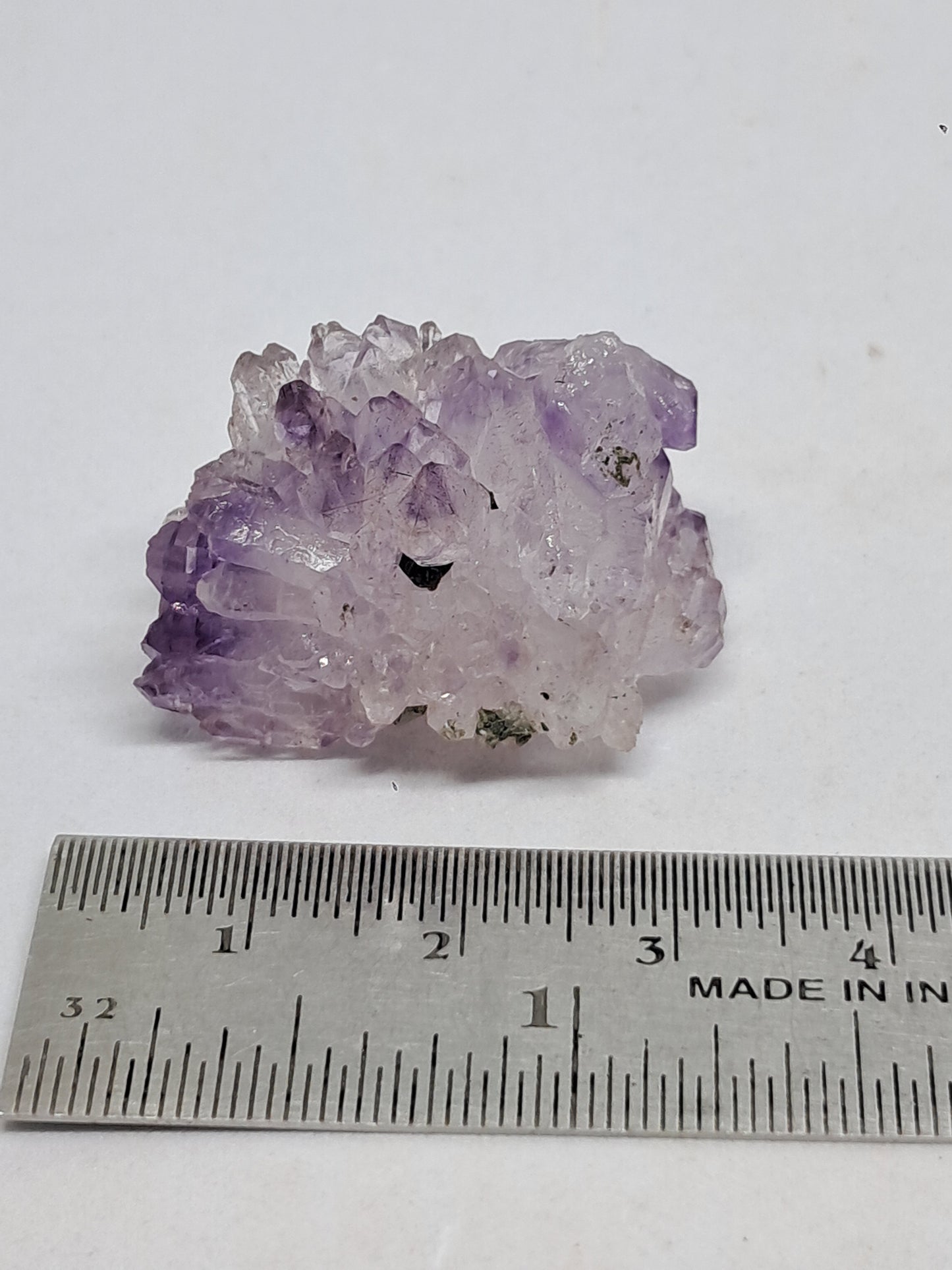 Amatista Elestial (Karur) | Cúmulo de cristales en bruto | Piedra natural | Ejemplar mineral n.° KA129