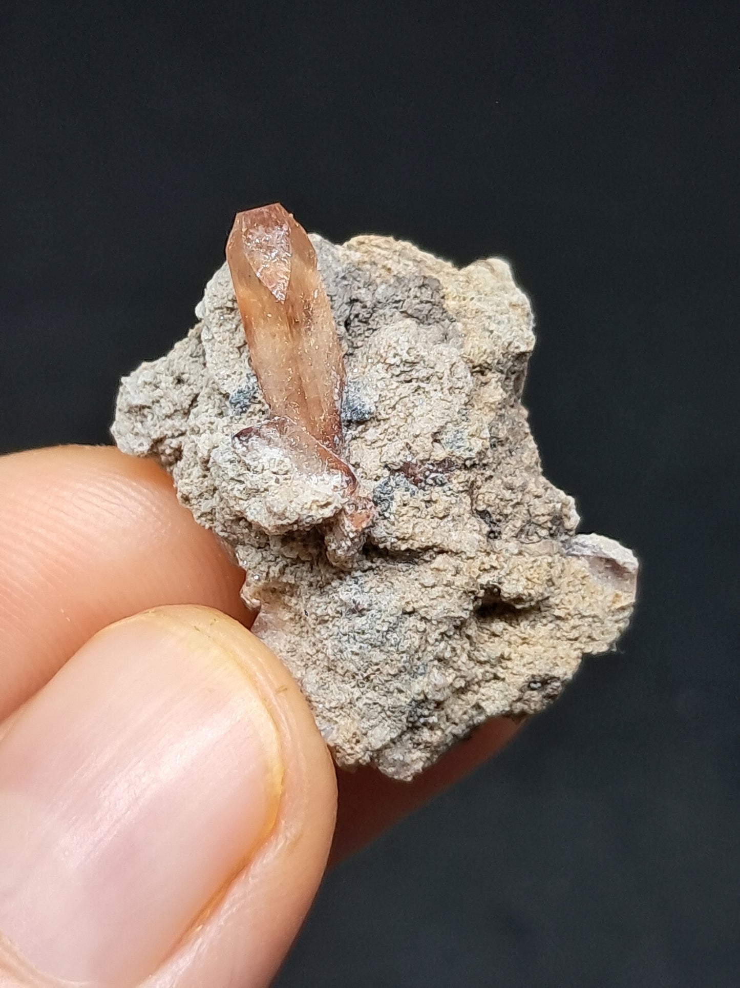 Cristales de topacio natural en matriz (México), piedra preciosa rara | Ejemplar mineral n.° TPZ8