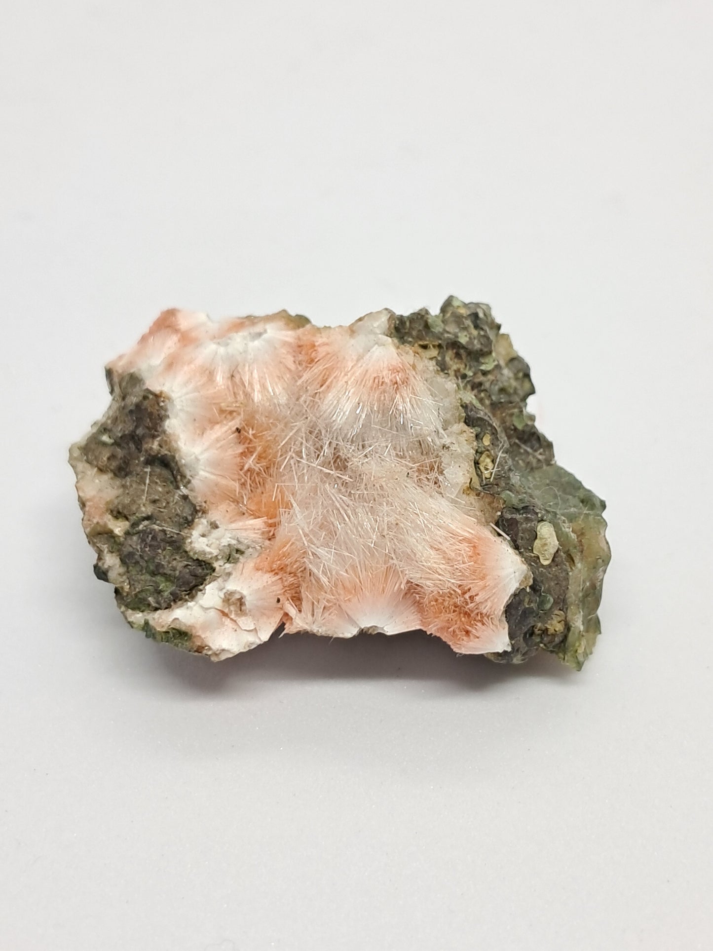 Mesolite w/ Hematite Inclusion (Madhya Pradesh) Natural Crystal| Mineral Specimen #MS16