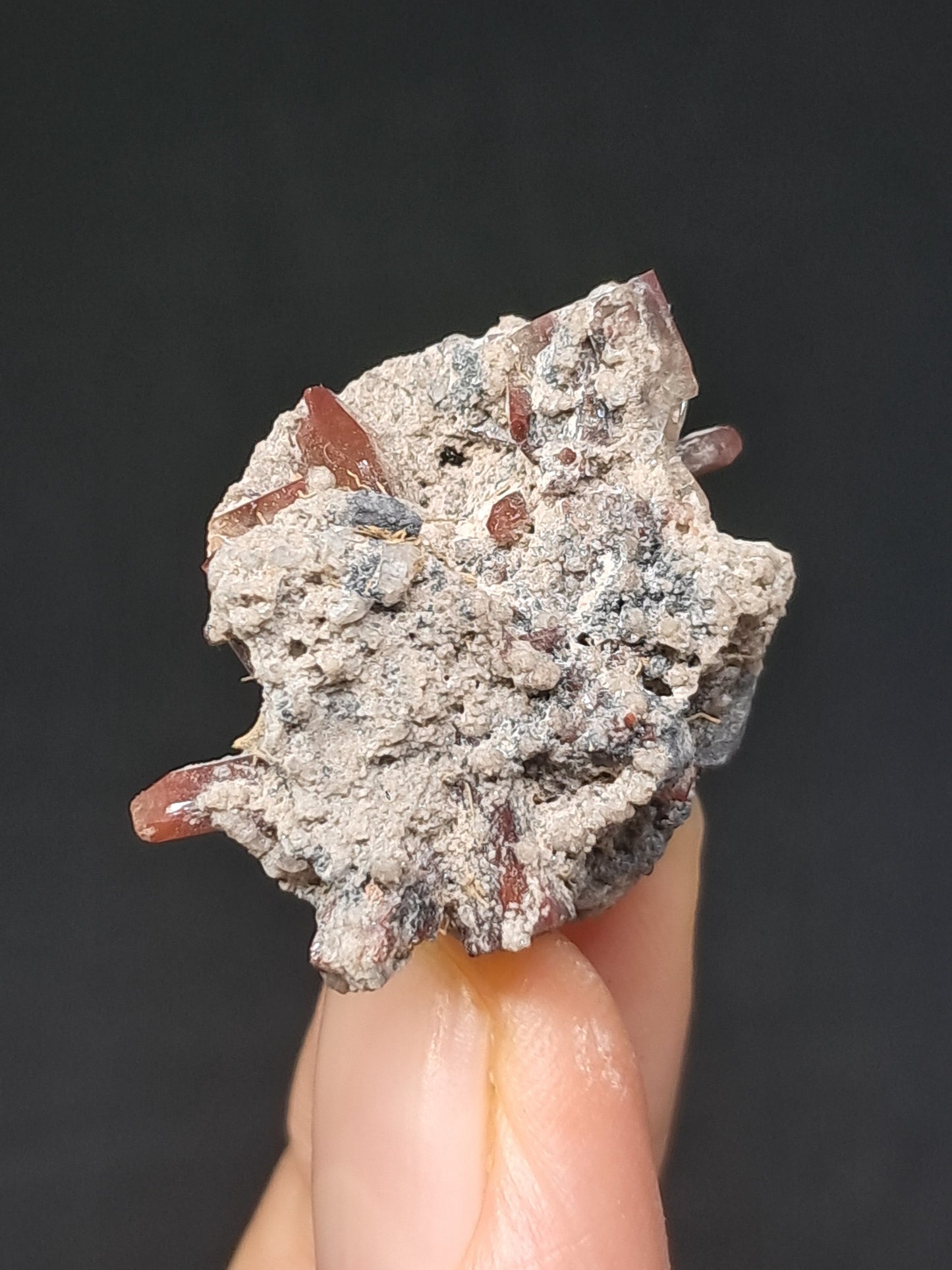 Cristales de topacio natural en matriz (México), piedra preciosa rara | Ejemplar mineral n.° TPZ21
