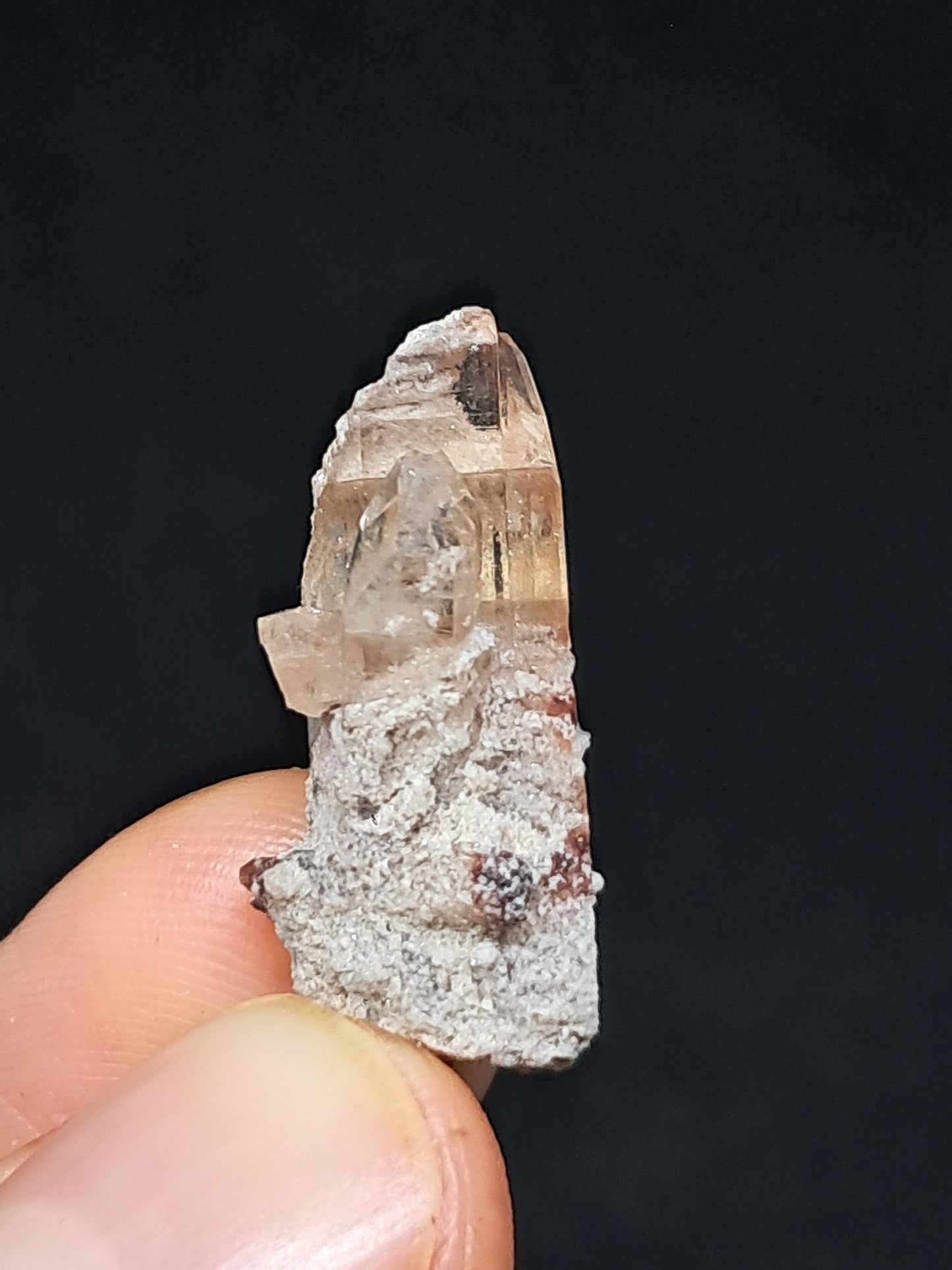 Cristal de topacio natural (México), piedra preciosa rara | Ejemplar mineral n.° TPZ5