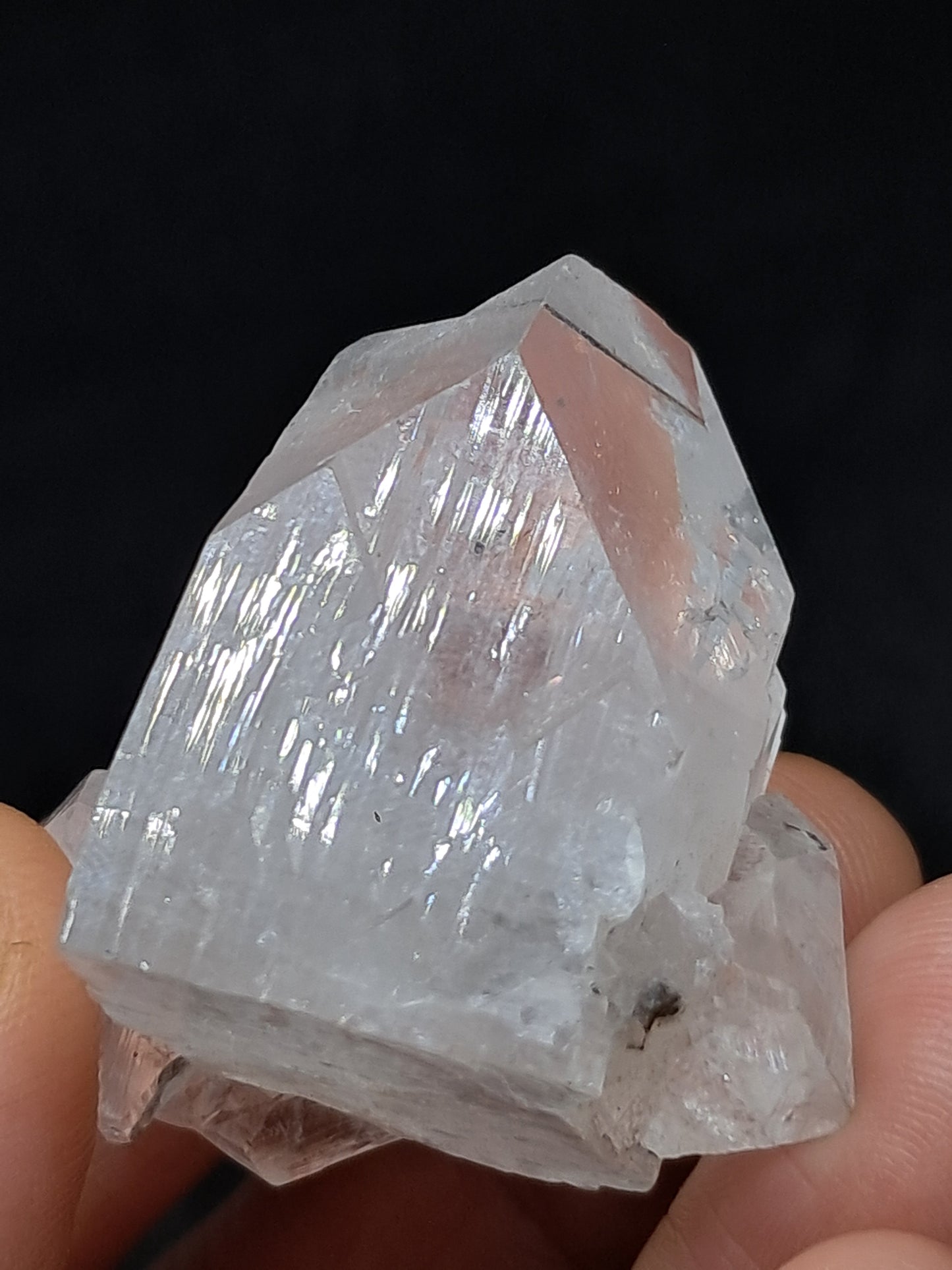 Clear Apophyllite Crystal w/ Split Termination (Ajanta) Natural Point | Mineral Specimen #AP50
