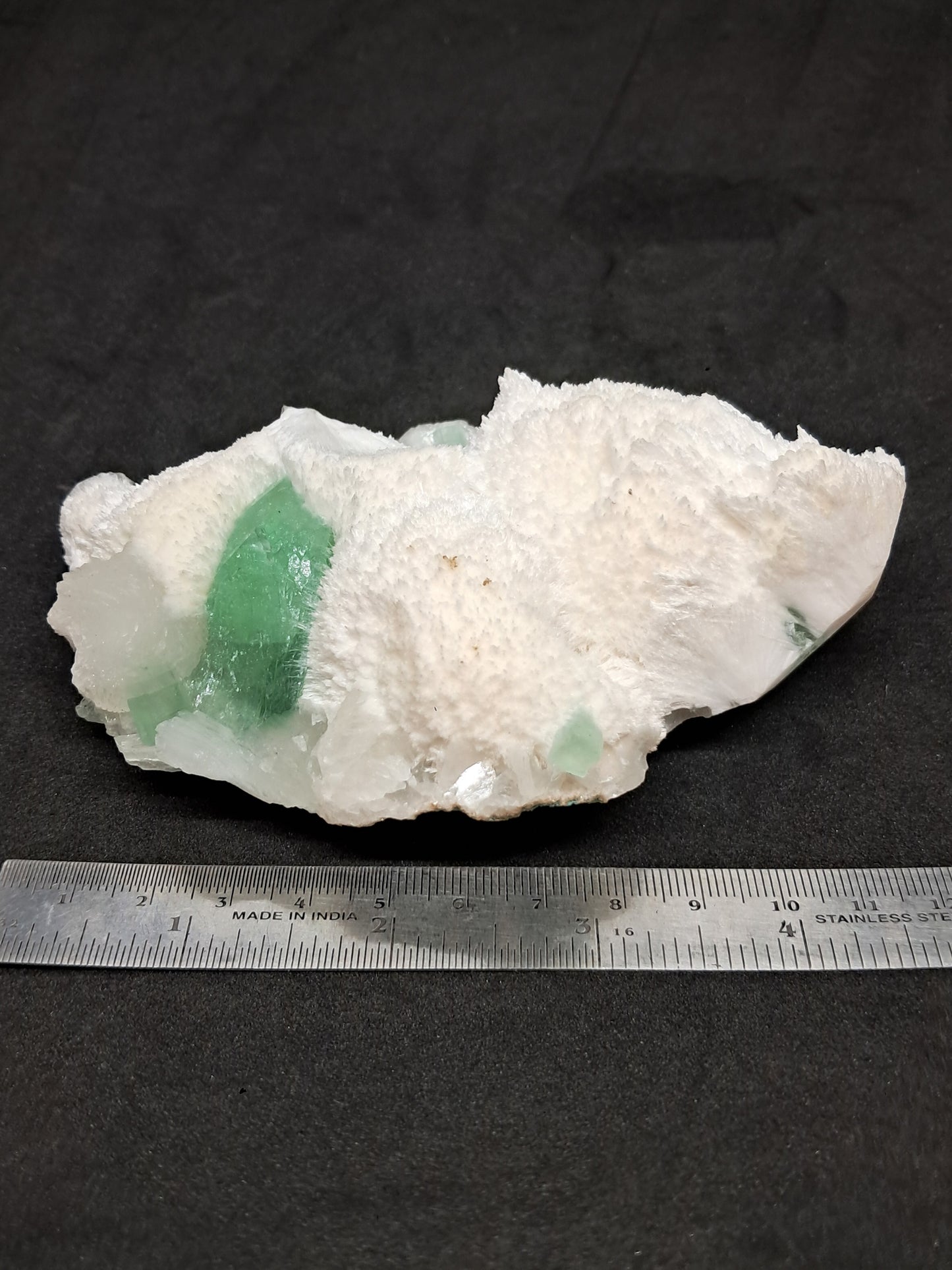 Green Apophyllite (Fluorapophyllite) and Stilbite on Mordenite #GA4