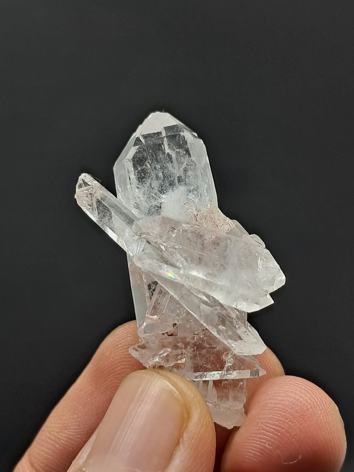 Cúmulo de Cuarzo Faden Claro (Santander, Colombia) Punta Natural | Ejemplar Mineral n.° COQ17