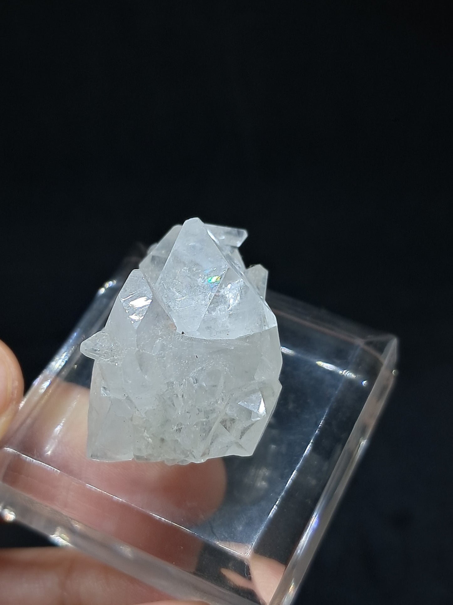 Clear Apophyllite Cluster (Ajanta) Natural Crystal | Mineral Specimen #AP52