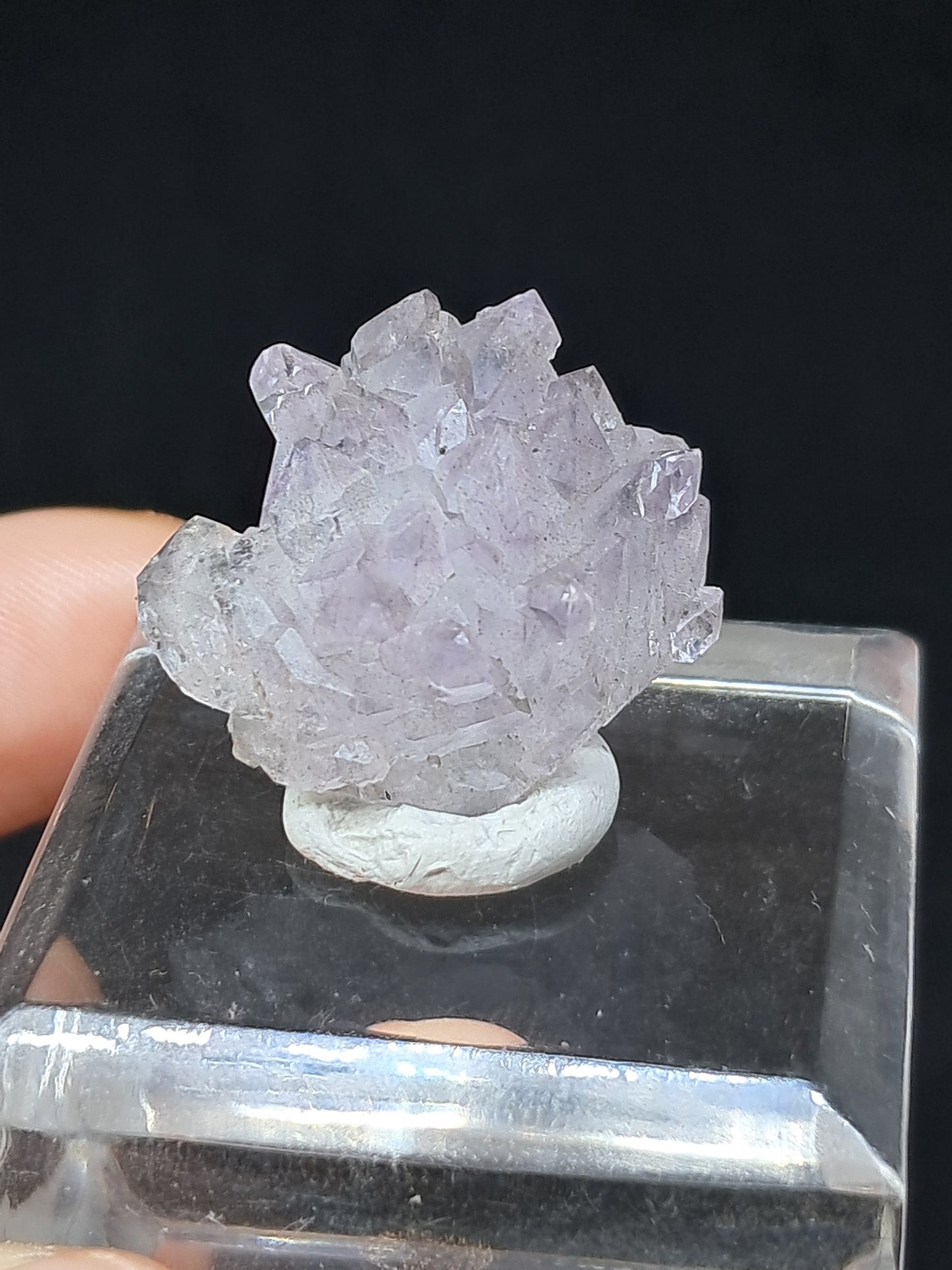 Amatista Elestial (Karur) | Cúmulo de cristales en bruto | Piedra natural | Ejemplar mineral n.° KA136