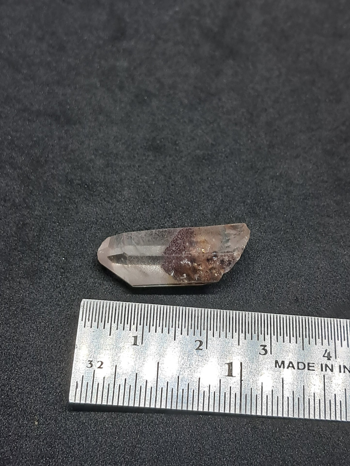 Cuarzo fantasma hematita (Telangana) | Cristal natural | Ejemplar mineral n.° HPQ51