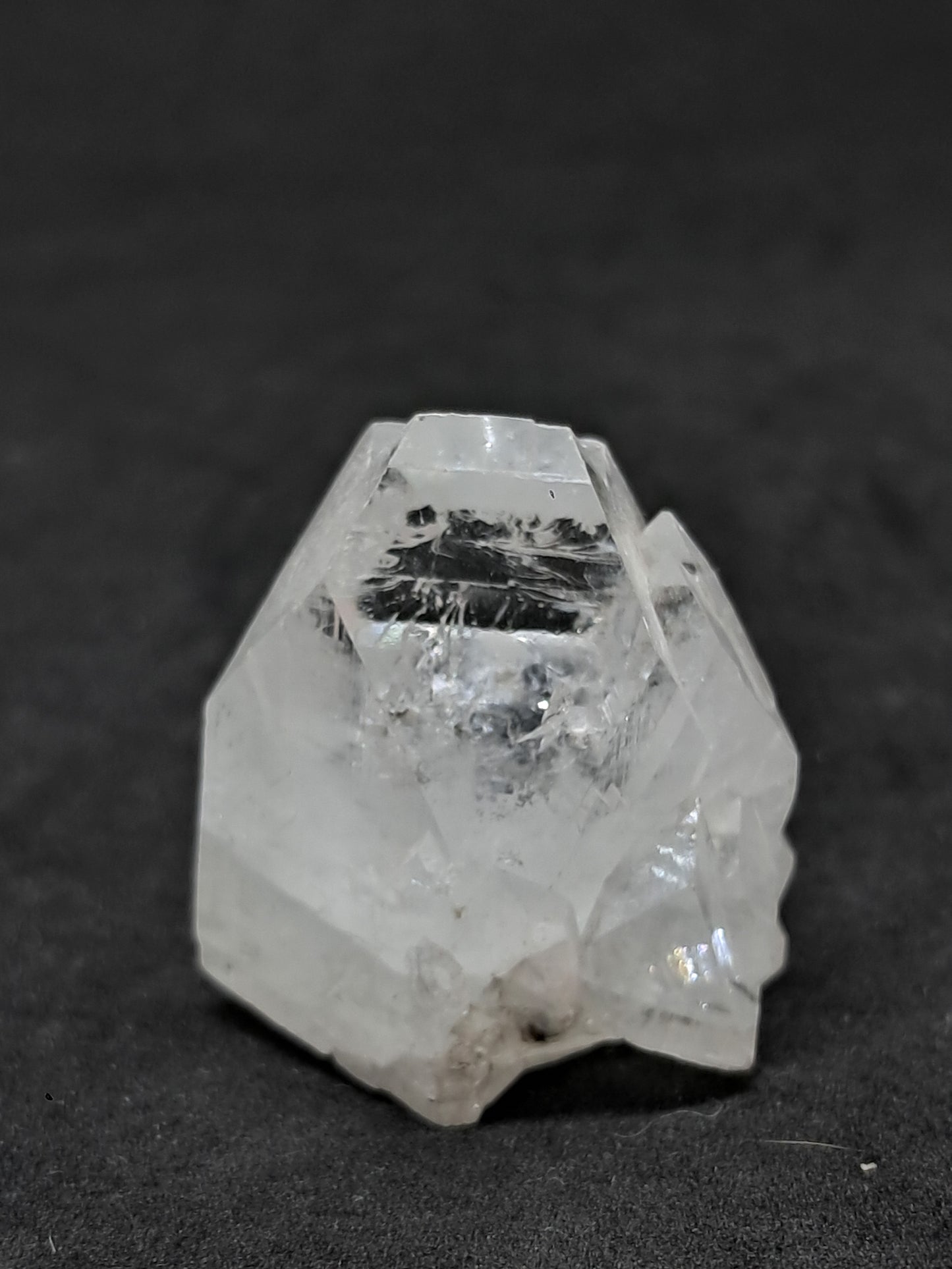 Clear Apophyllite Crystal w/ Split Termination (Ajanta) Natural Point | Mineral Specimen #AP50