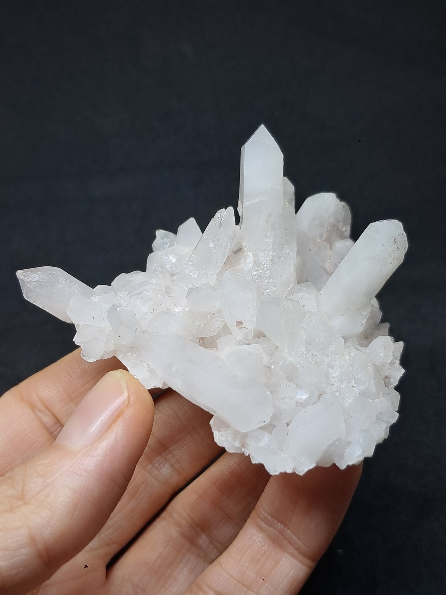 Quartz Cluster with White Chlorite (Himachal pradesh) | Milky Crystal #CH41