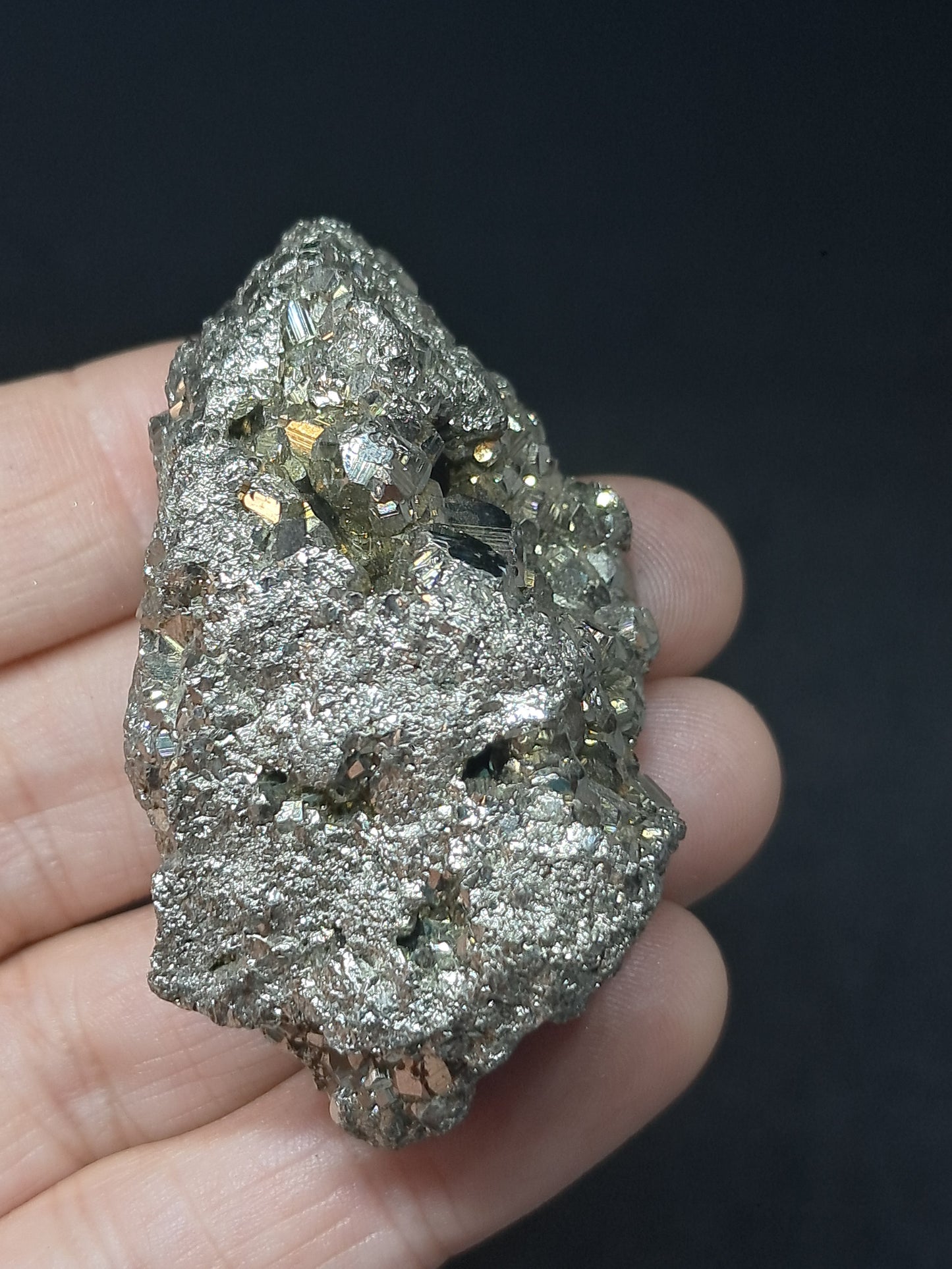 Pirita en bruto (Perú) Drusa natural | Ejemplar mineral | Rocas y cristales #PR30