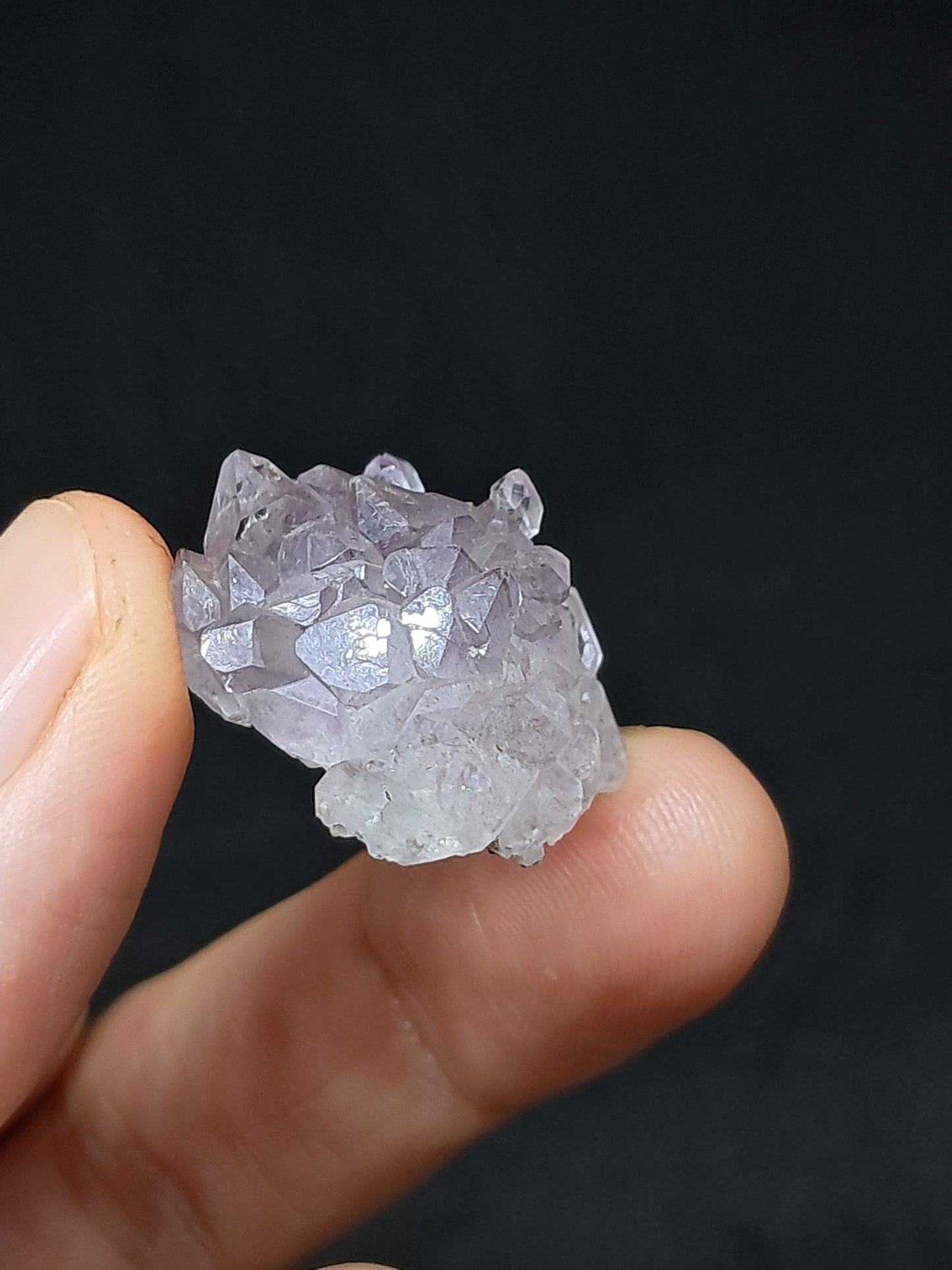 Amatista Elestial (Karur) | Cúmulo de cristales en bruto | Piedra natural | Ejemplar mineral n.° KA136
