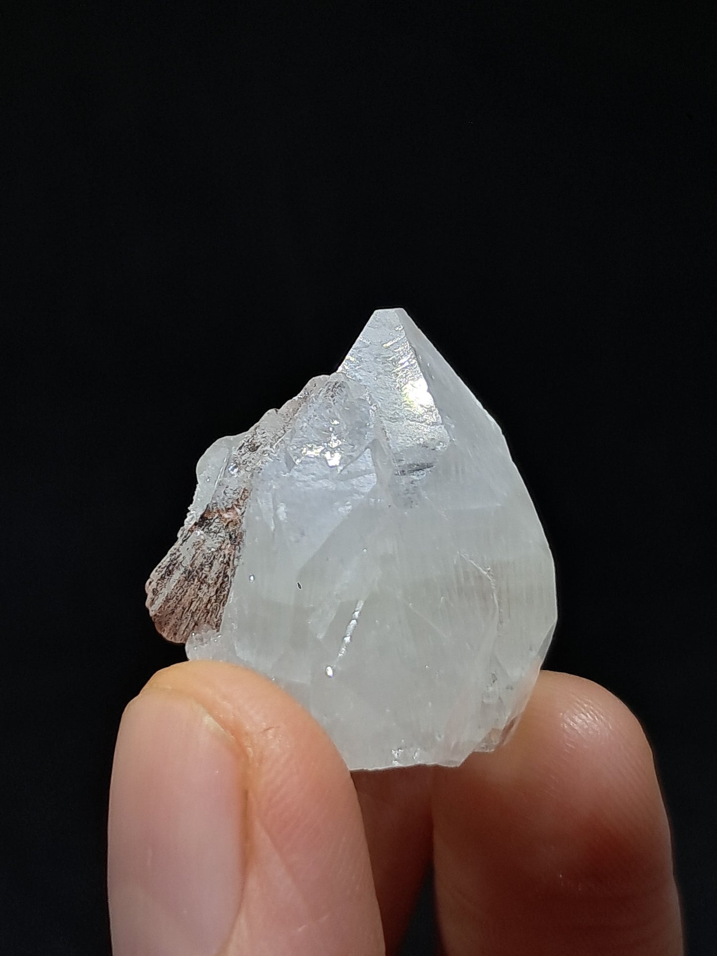 Clear Apophyllite Point w/ Heulandite (Ajanta) Natural Crystal | Mineral Specimen #AP56