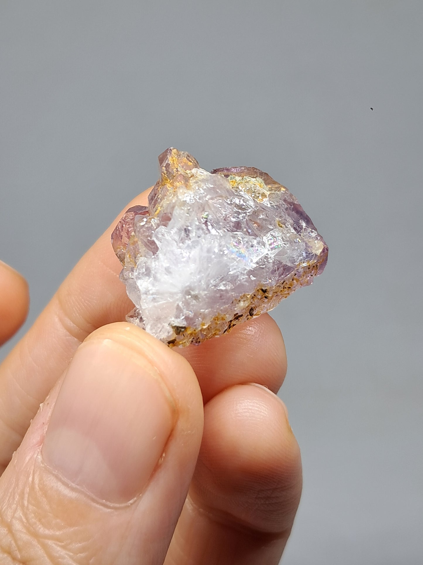 Set of 3 Elestial Amethyst from Karur w/ "Super Seven" Inclusions | Natural Crystals | Mineral Specimen #KA168