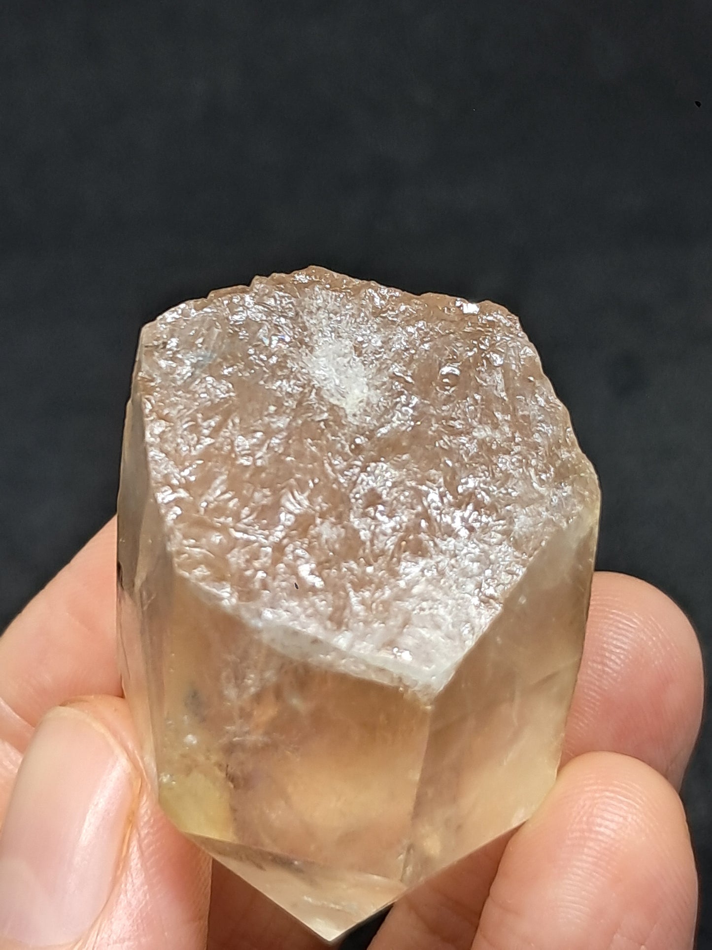 Natural Citrine "Kundalini" with Hematite (Democratic Republic of Congo) Crystal Point | Mineral Specimen #CTN19