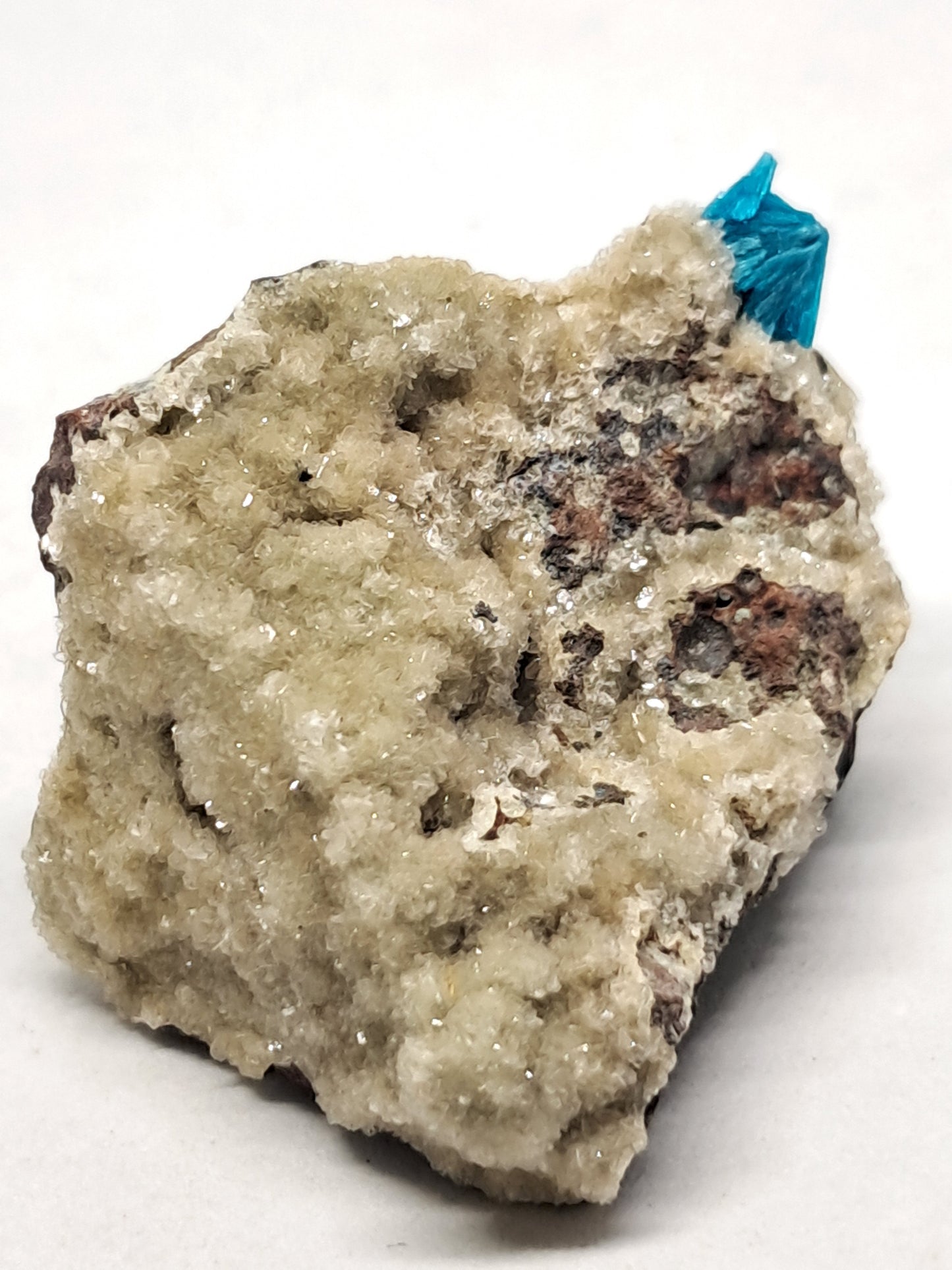 Cavansite on Heulandite Matrix (Pune) Rough Stone | Natural Crystal | Rare Mineral Specimen #CV17