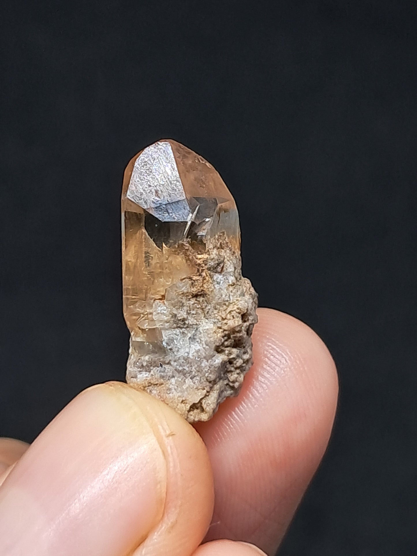 Cristal de topacio natural (México), piedra preciosa rara | Ejemplar mineral n.° TPZ3