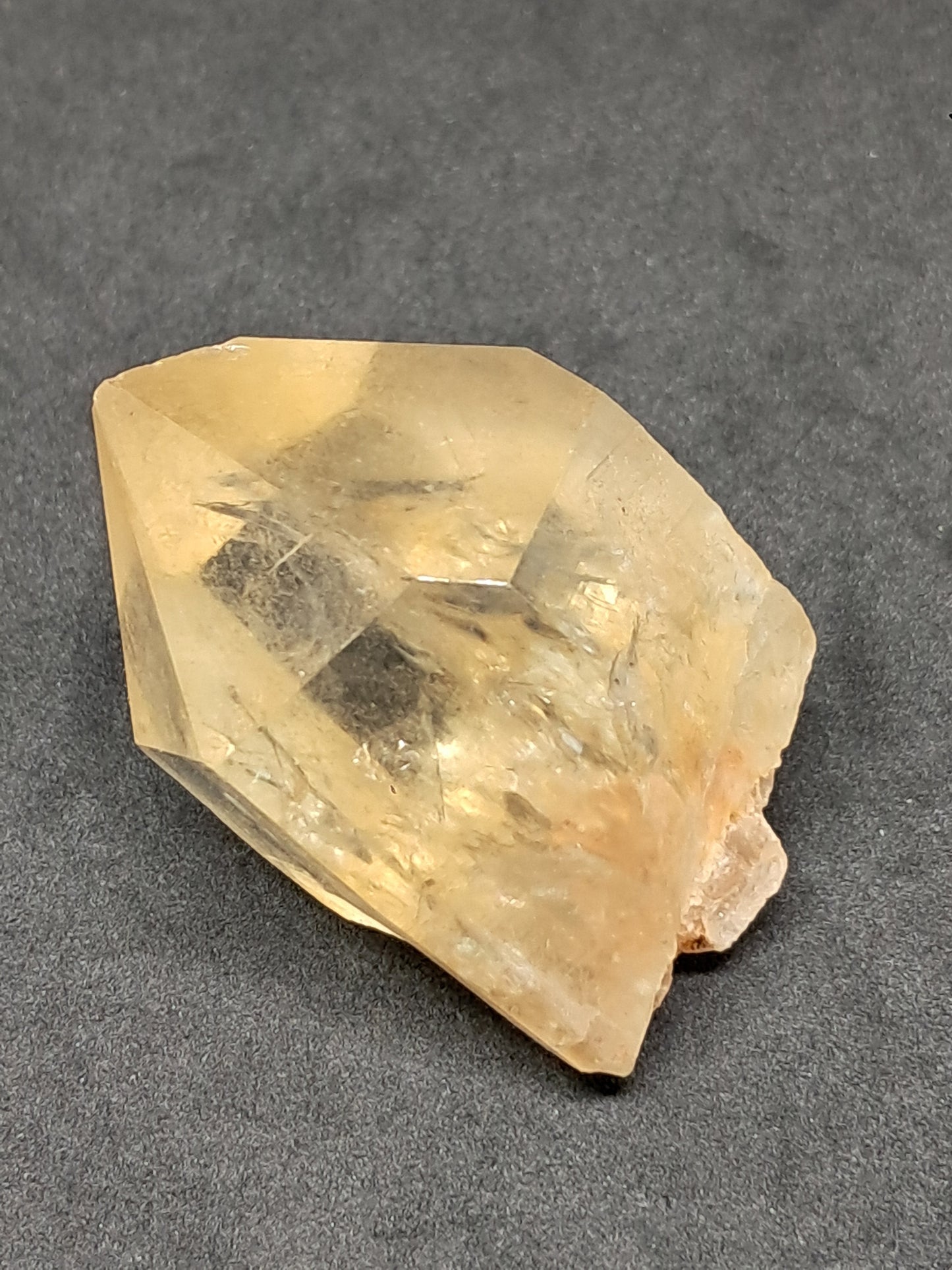 Natural Citrine "Kundalini" (Democratic Republic of Congo) crystal point | mineral specimen #CTN24