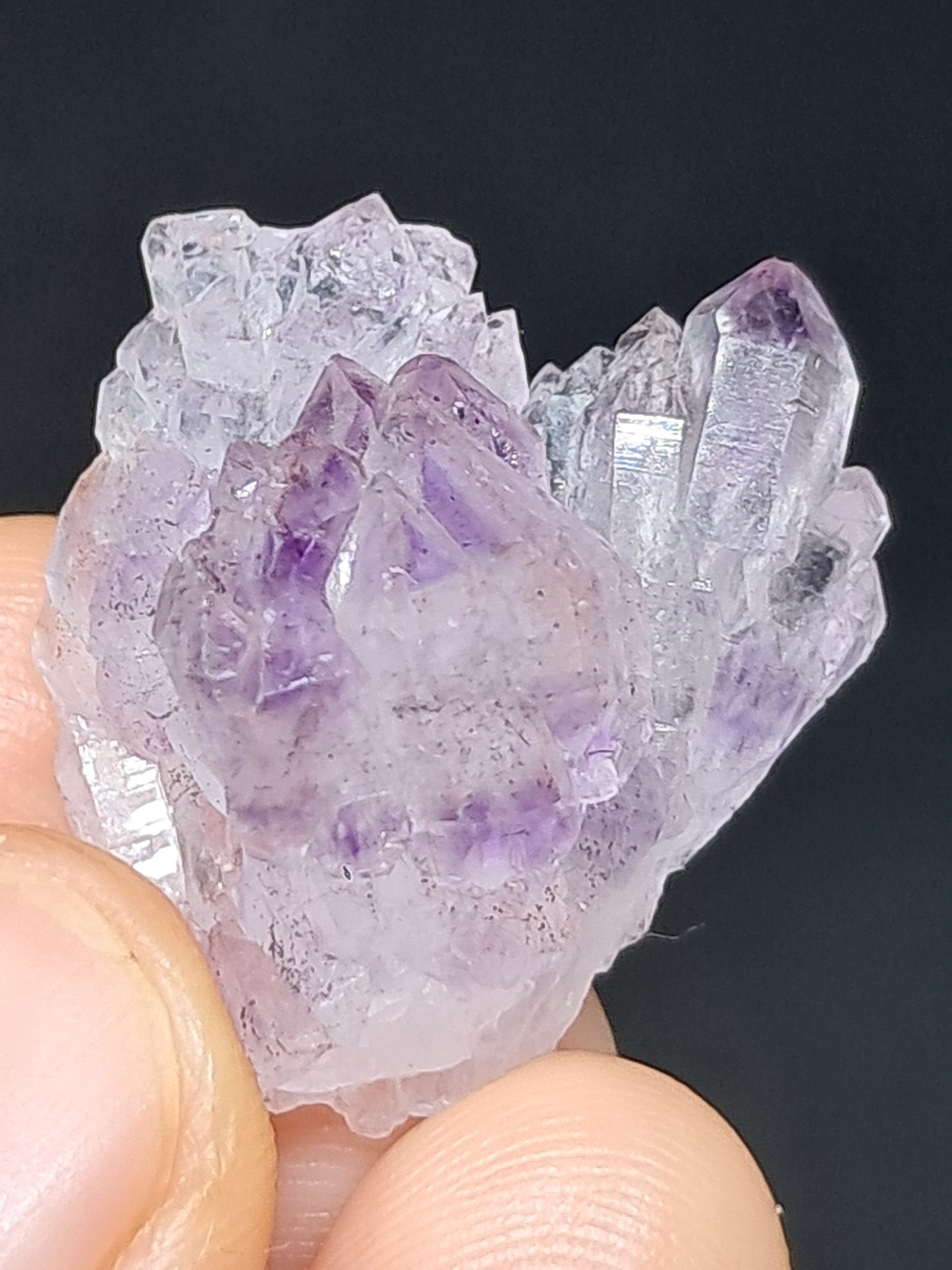 Amatista Elestial (Karur), piedra natural | Ejemplar mineral n.° KA100