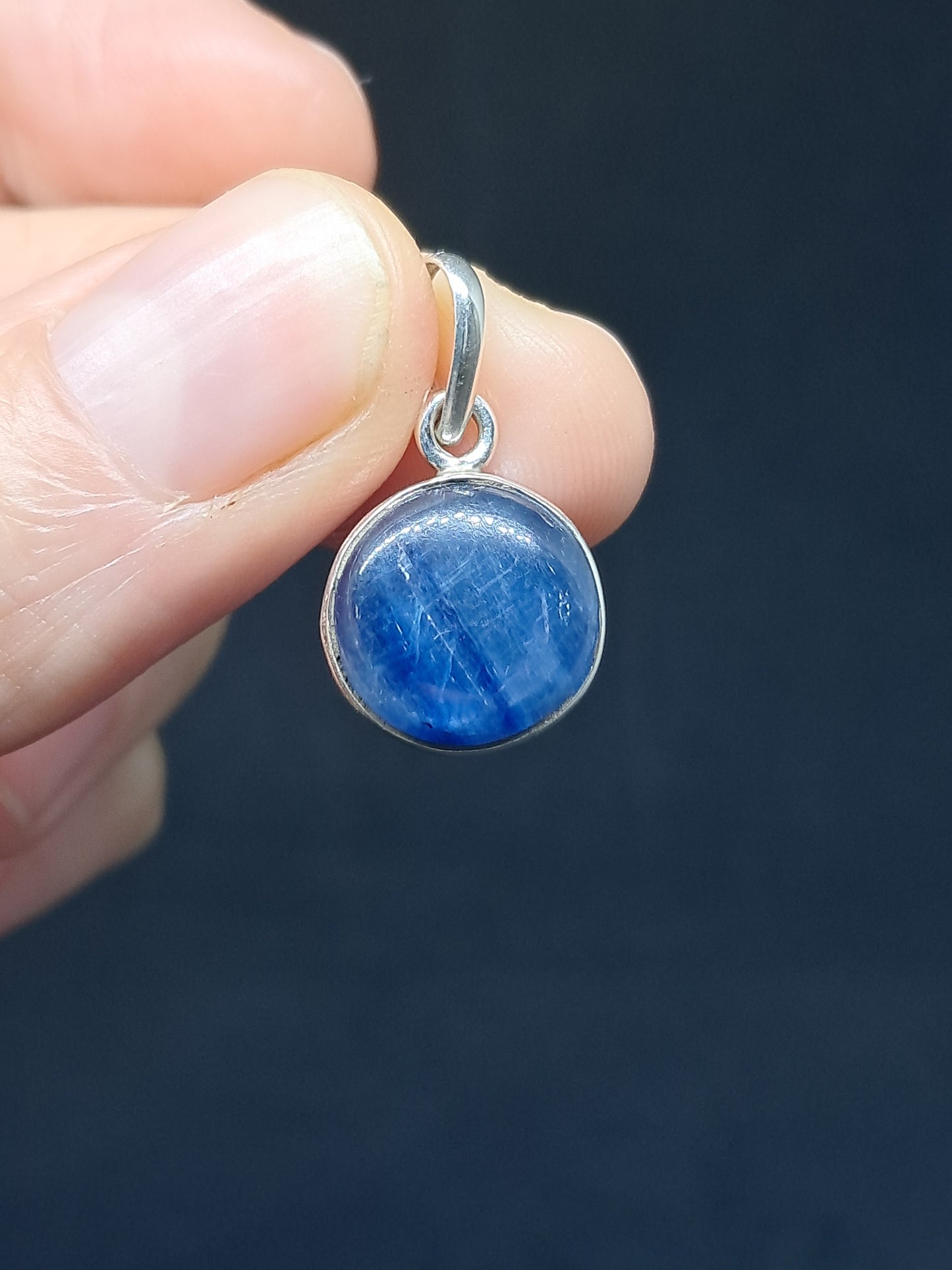 Blue Kyanite Silver Pendant