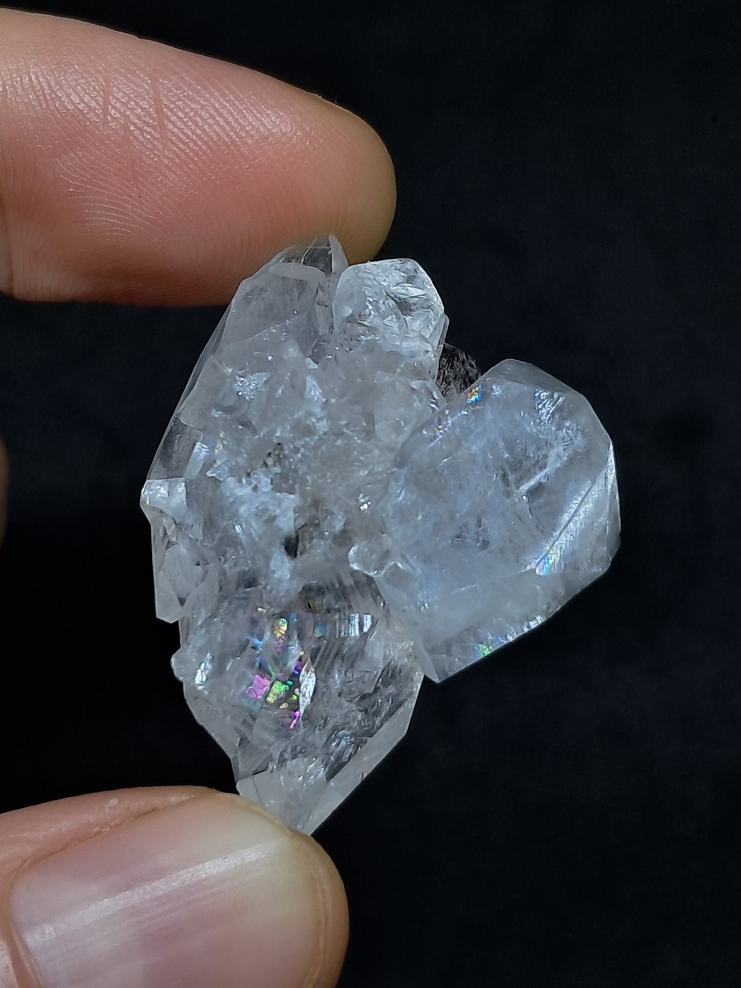 Clear Apophyllite Biterminated Point (Ajanta) Natural Crystal | Mineral Specimen #AP55
