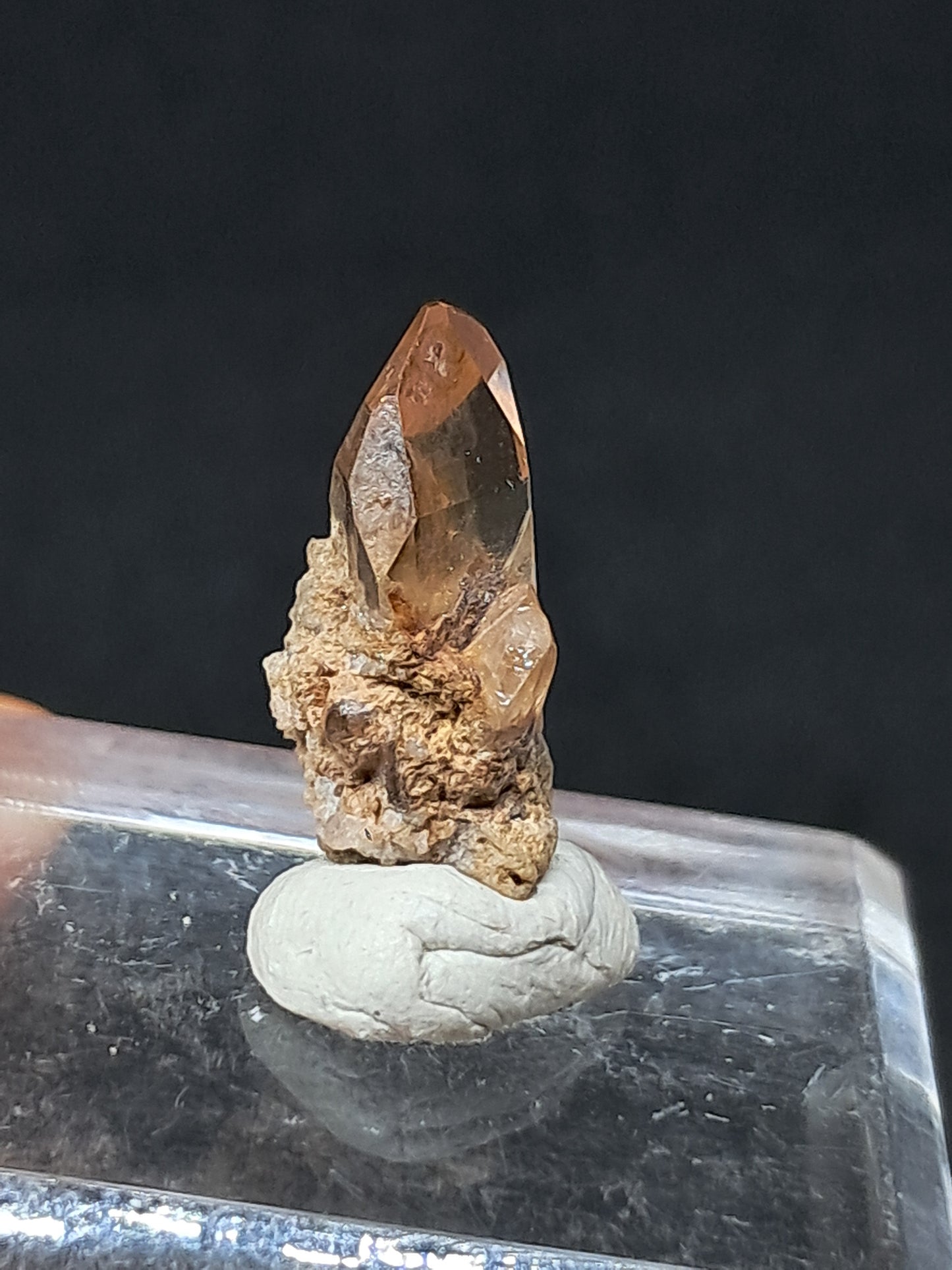 Cristal de topacio natural (México), piedra preciosa rara | Ejemplar mineral n.° TPZ3