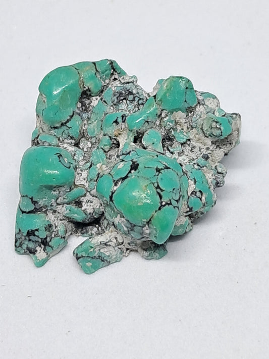 Piedra natural estabilizada de turquesa tibetana | Ejemplar mineral n.° TT8