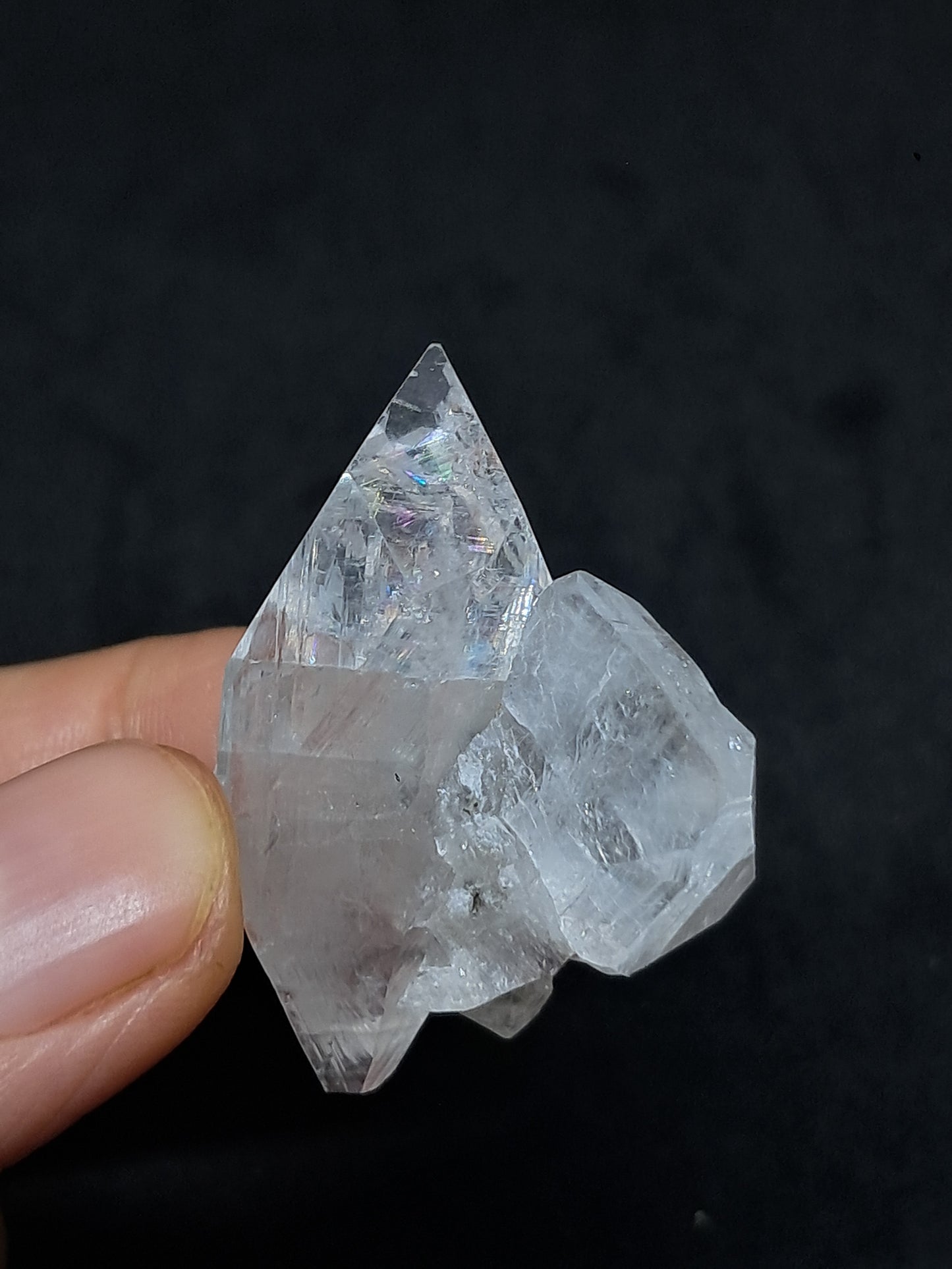 Clear Apophyllite Biterminated Point (Ajanta) Natural Crystal | Mineral Specimen #AP55