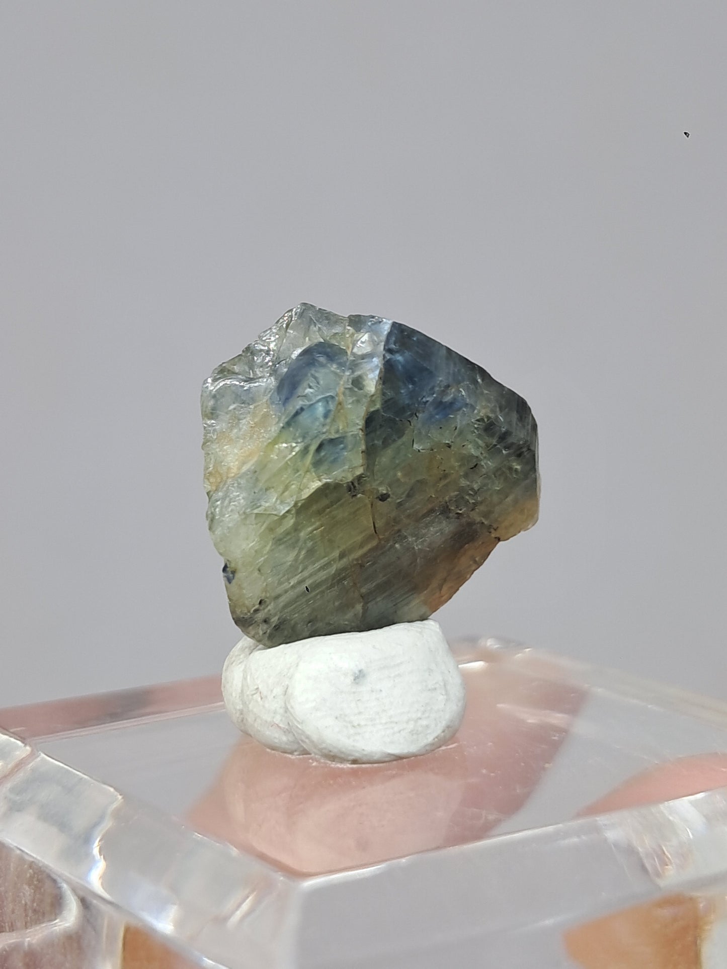 Natural Green Blue Sapphire Crystal (Karur) Rough Stone | Bicolor | Mineral Specimen #SP37