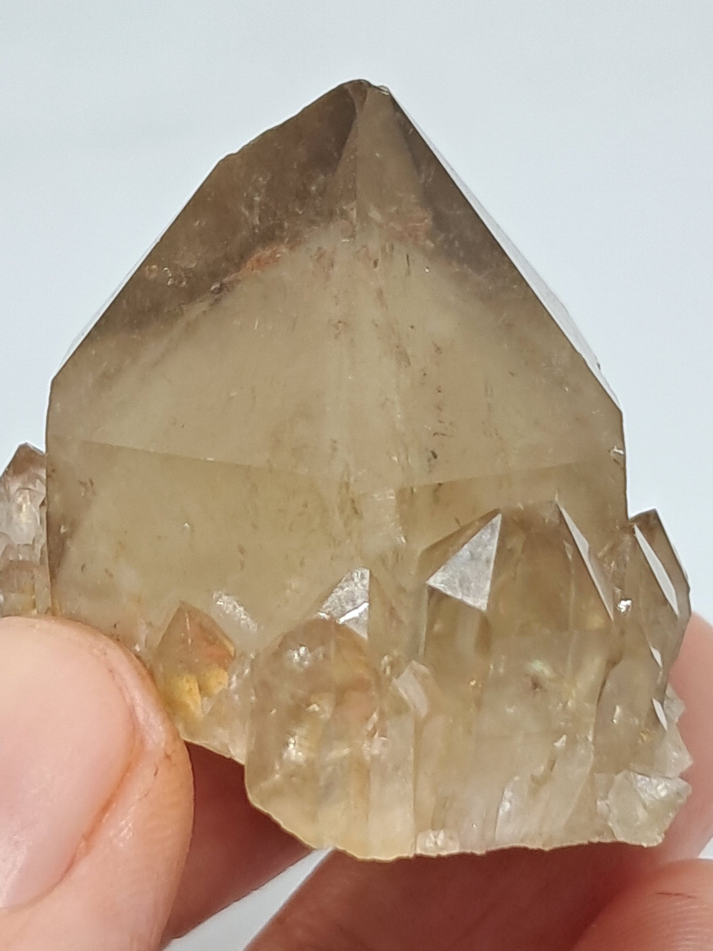 Natural Citrine "Kundalini" with Phantom (Democratic Republic of Congo) Crystal Point | Mineral Specimen #CTN10