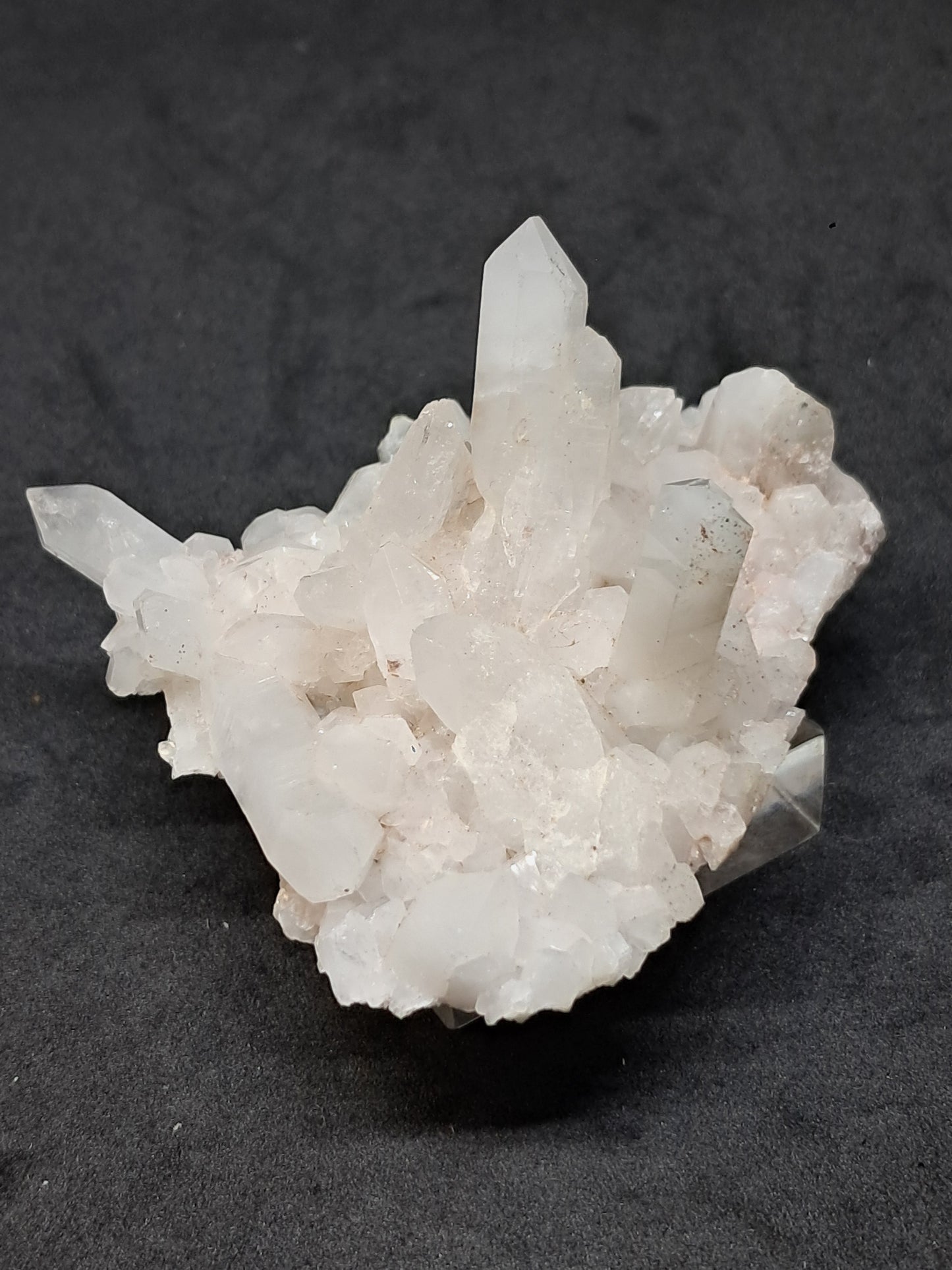 Quartz Cluster with White Chlorite (Himachal pradesh) | Milky Crystal #CH41