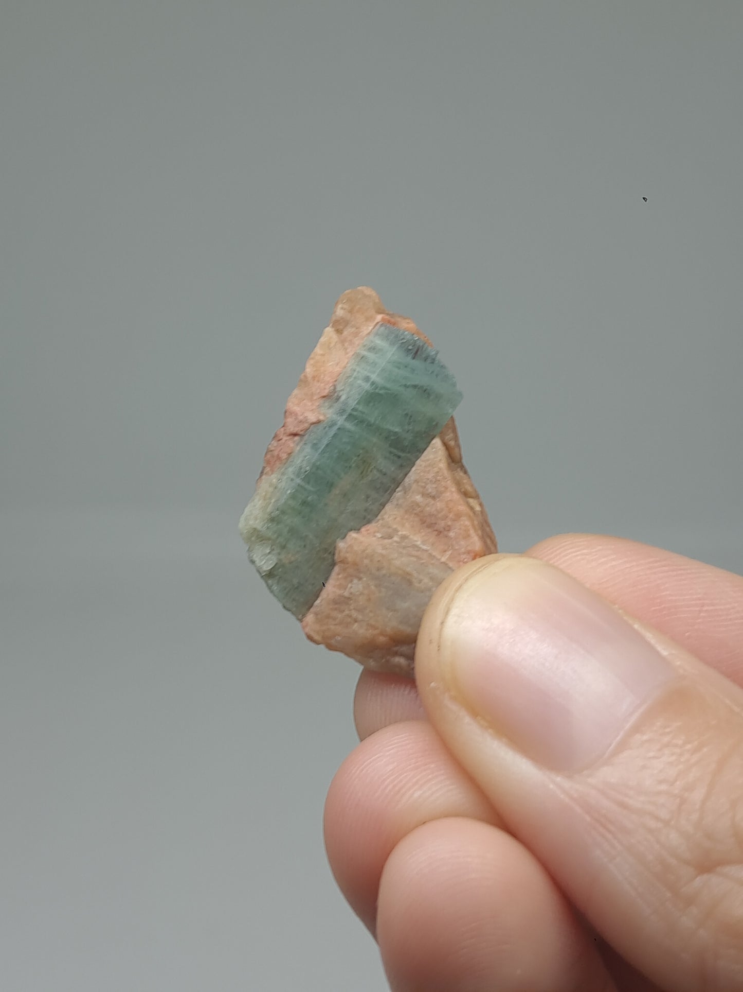 Aquamarine on Matrix (Karur) Rough Natural Crystal | Mineral Specimen #AQM44