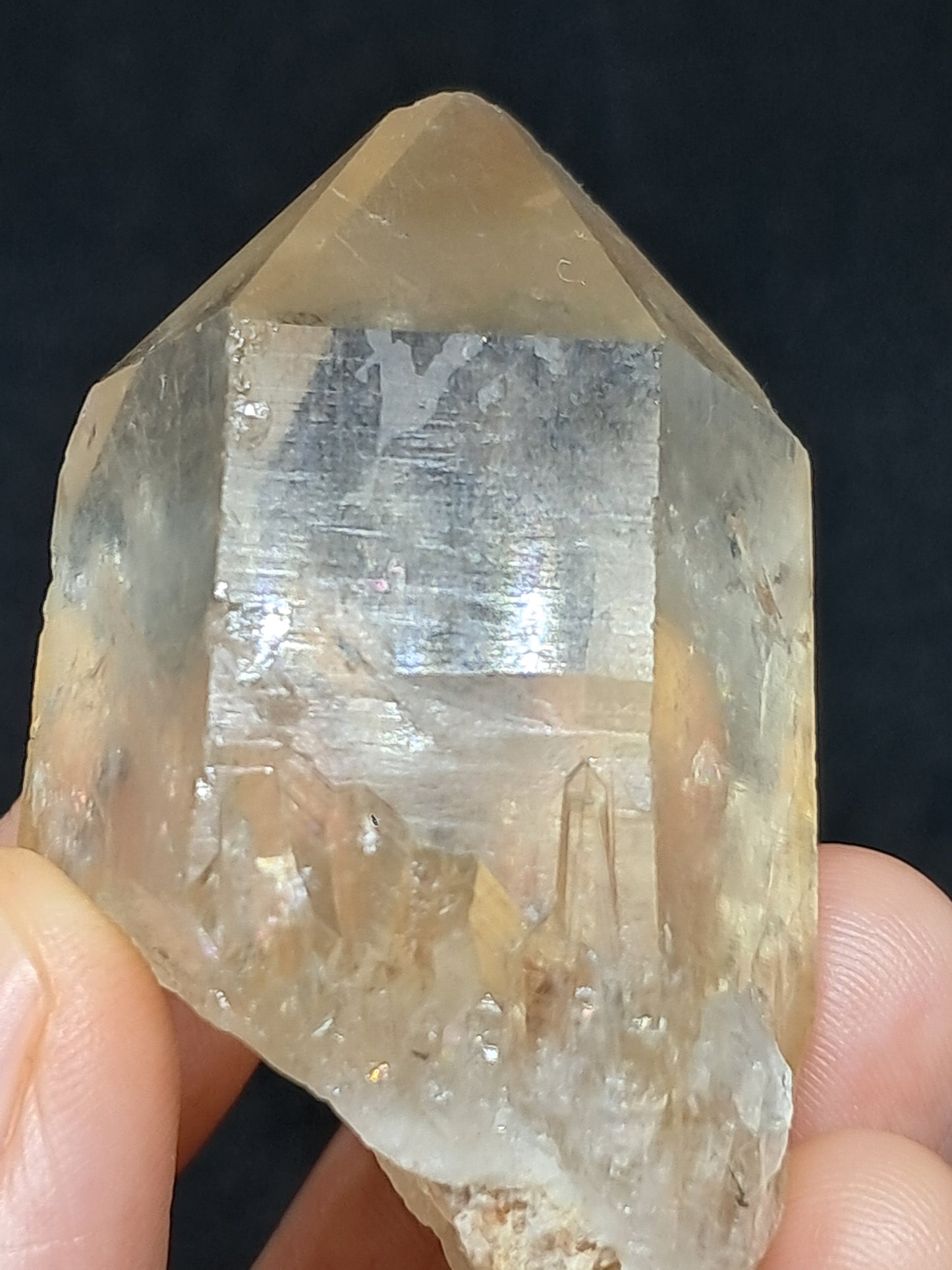 Natural Citrine "Kundalini" with Rainbows (Democratic Republic of Congo) Crystal Point | Mineral Specimen) #CTN16