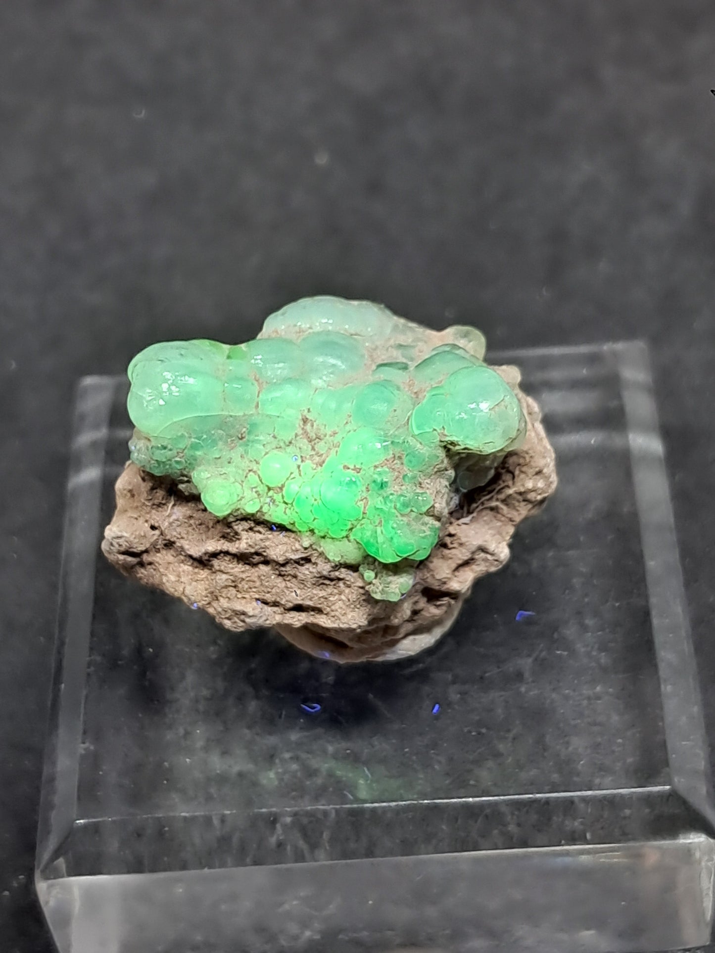 Ópalo hialita en matriz (México), piedra cristalina en bruto | Ejemplar mineral n.° OH7