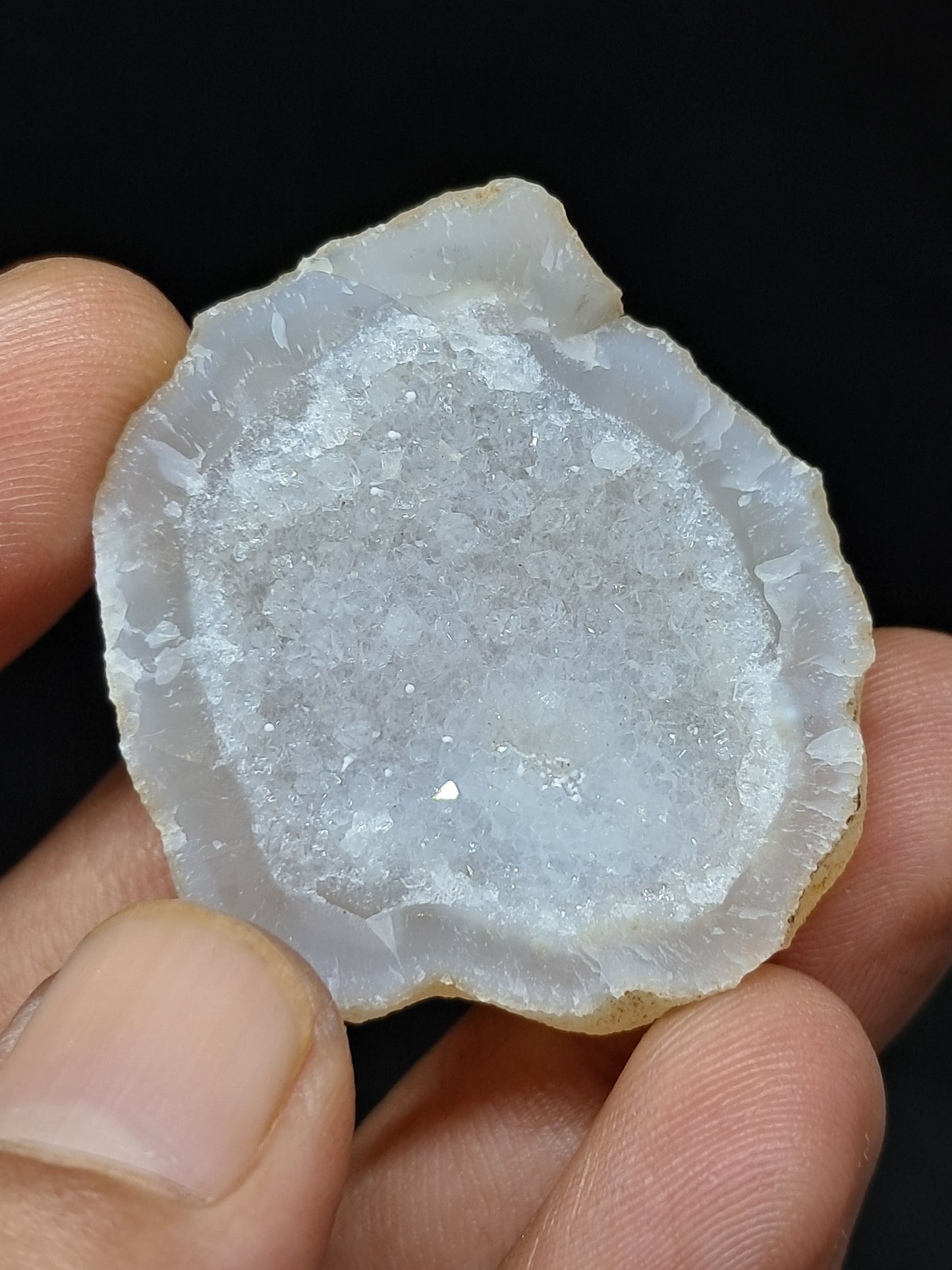 Quartz Geode (Ajanta) w/ White Fluorite Balls | Natural Crystal | Rough Stone #GD18