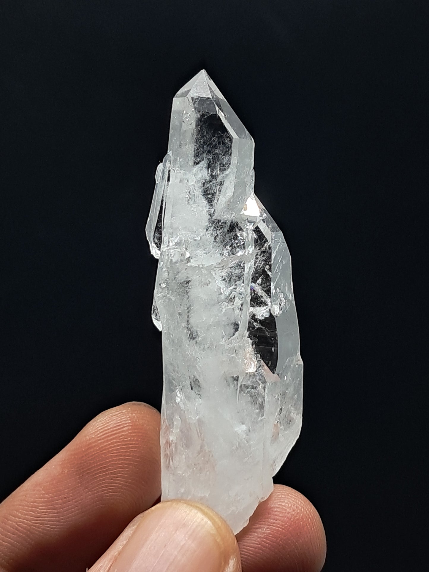Punta Natural de Cuarzo Claro de la Formación Faden (Santander, Colombia) | Ejemplar Mineral n.° COQ7