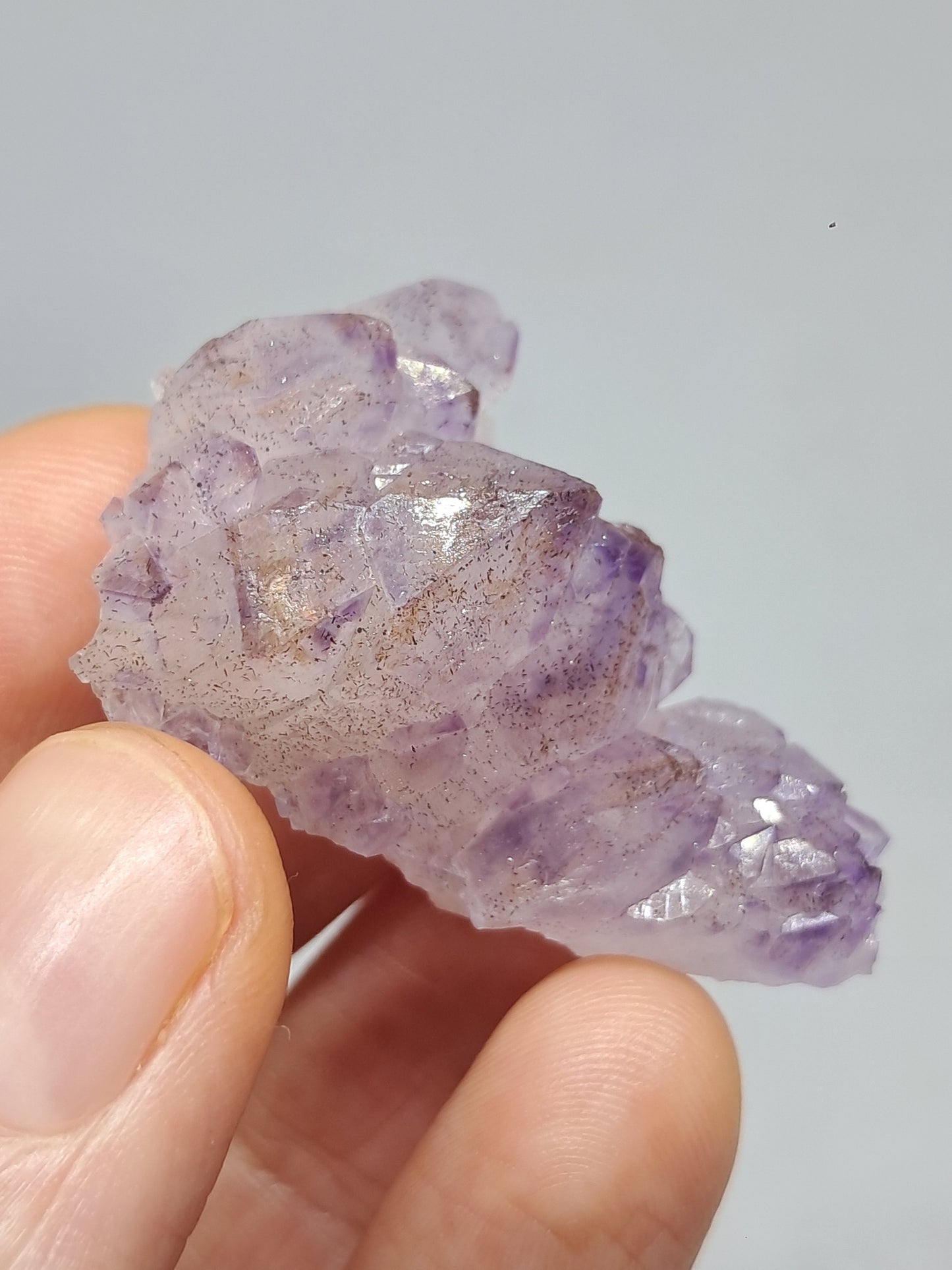 Amatista "Super Siete" (Karur) Cúmulo de Cristales Elestiales | Piedra Natural | Ejemplar Mineral n.° KA96