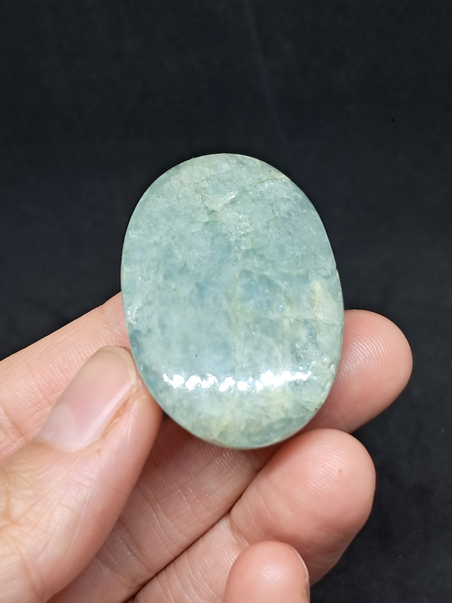 Aquamarine Cabochon Large Size | Polished Natural Stone