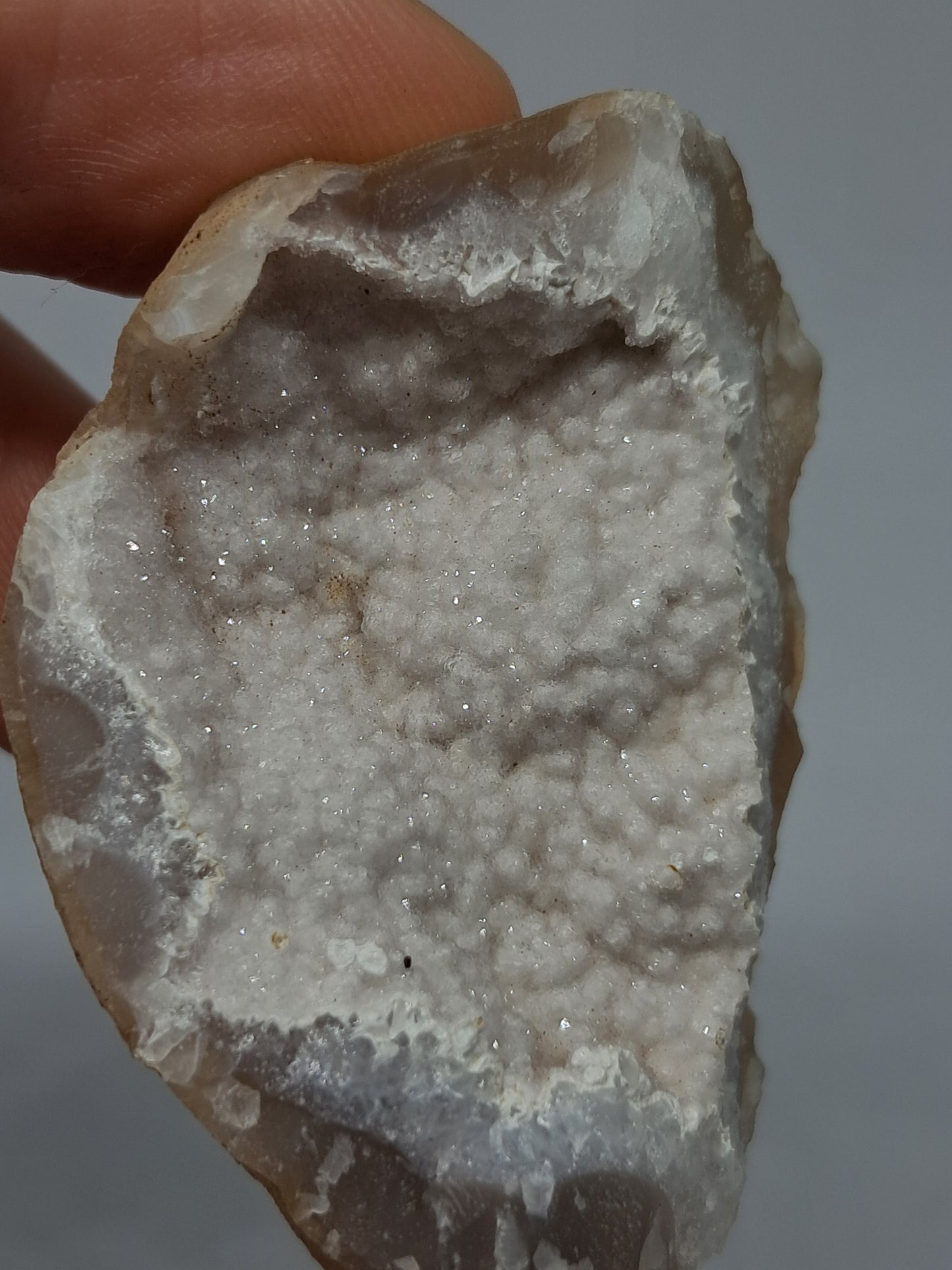 Botryoidal Chalcedony Geode (Ajanta) Rough Stone | Natural Crystal #GD10