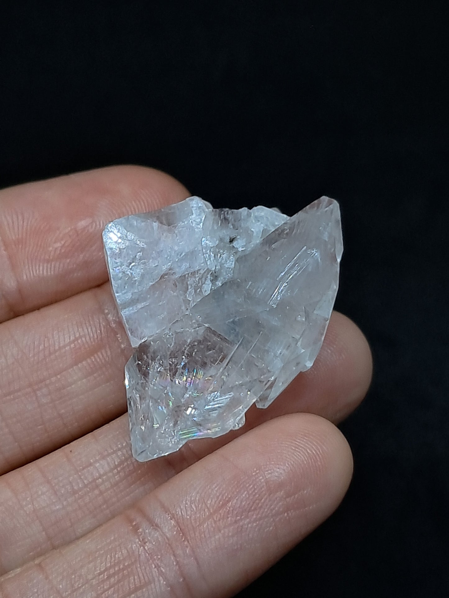 Clear Apophyllite Biterminated Point (Ajanta) Natural Crystal | Mineral Specimen #AP55