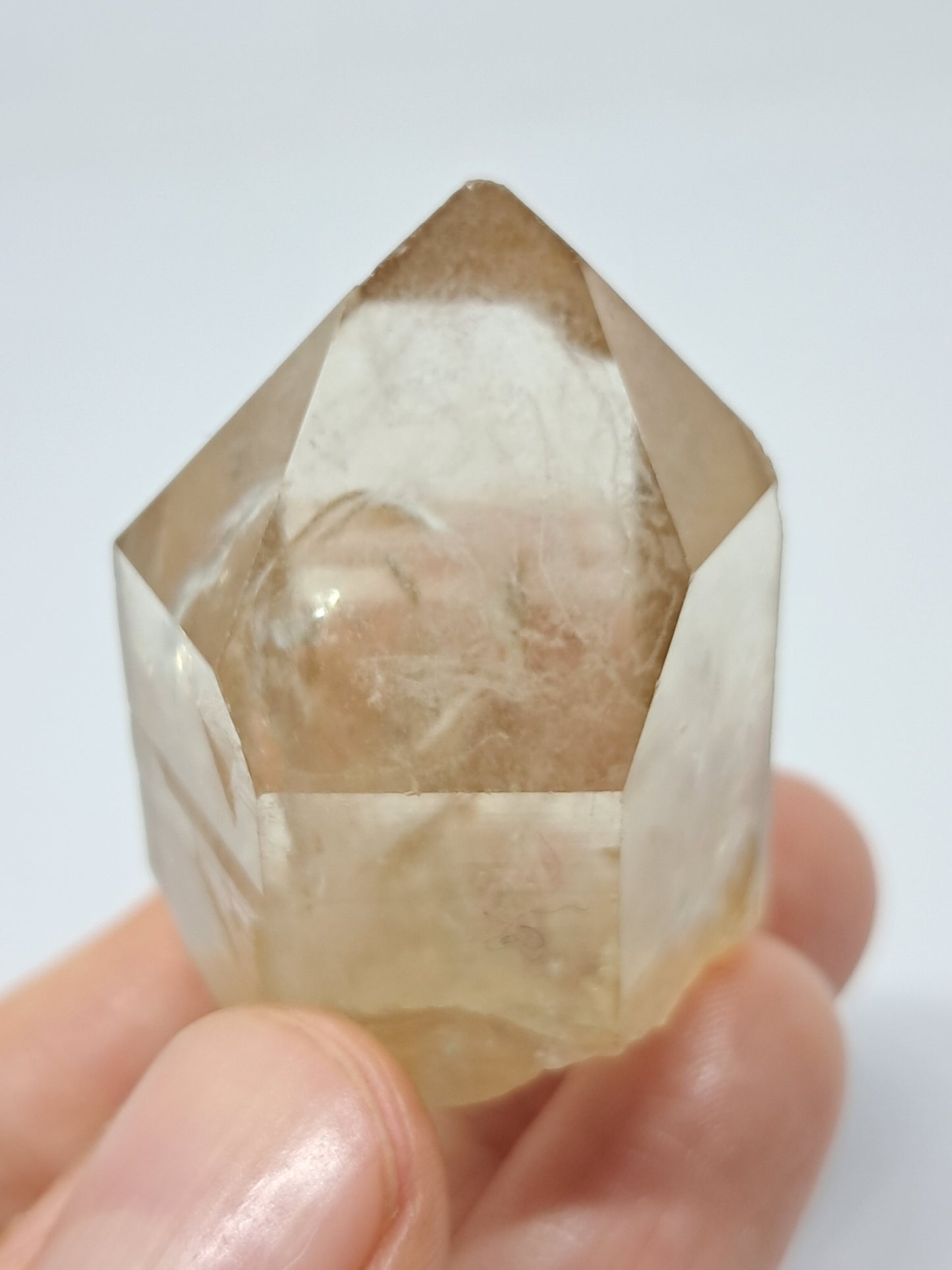 Natural Citrine "Kundalini" with Rainbows (Democratic Republic of Congo) Crystal Point | Mineral Specimen #CTN13