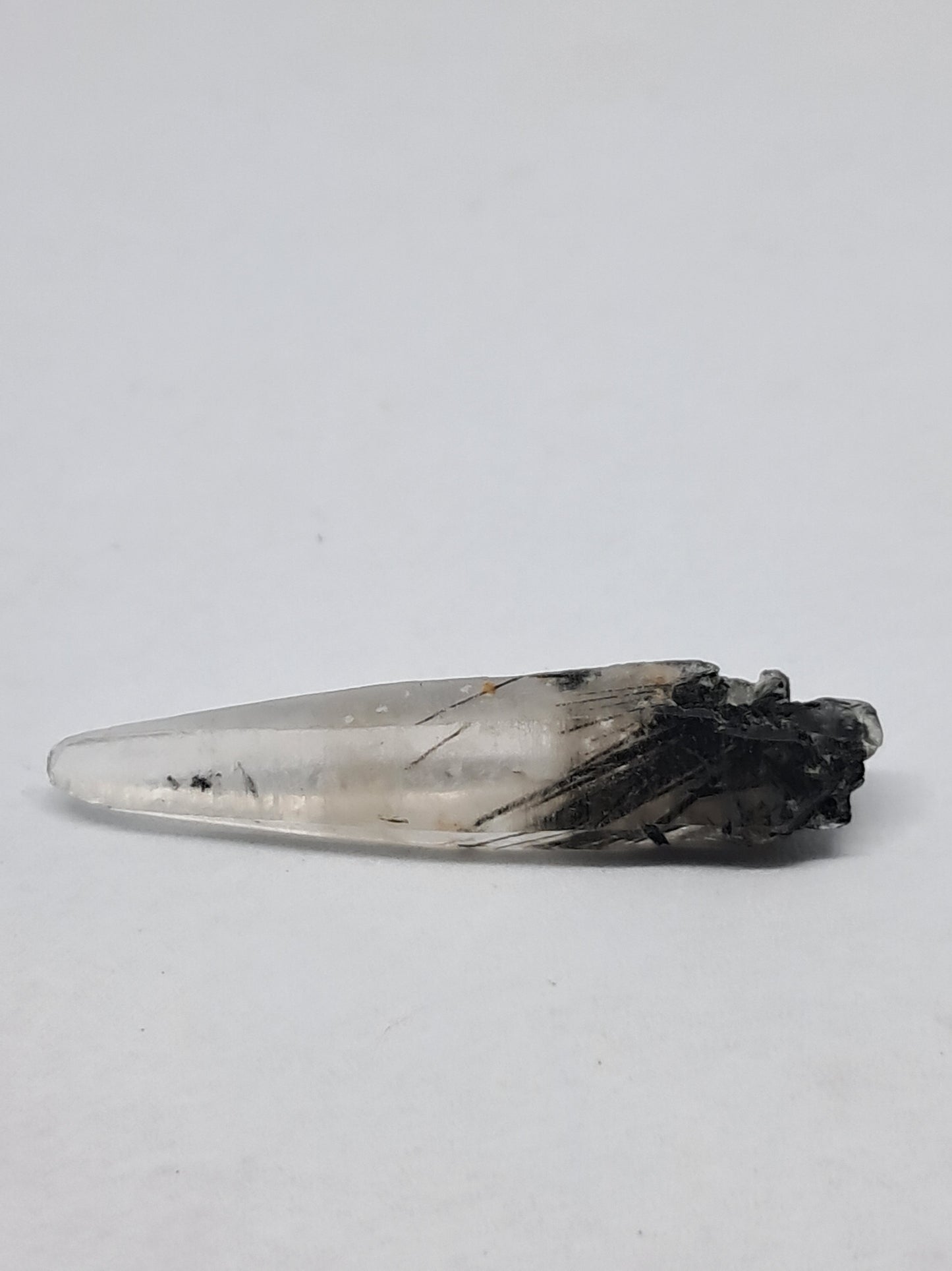 Tourmalinated Quartz Natural Crystal Point (Karur) Rough Stone | Mineral Specimen #TQ7