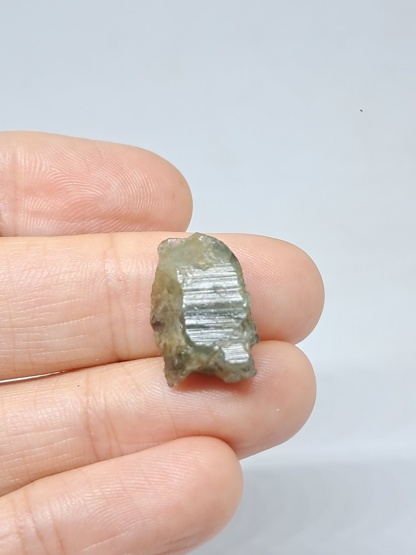 Natural Greenish-Blue *Teal* Sapphire Crystal (Karur) Rough Stone | Mineral Specimen #SP28
